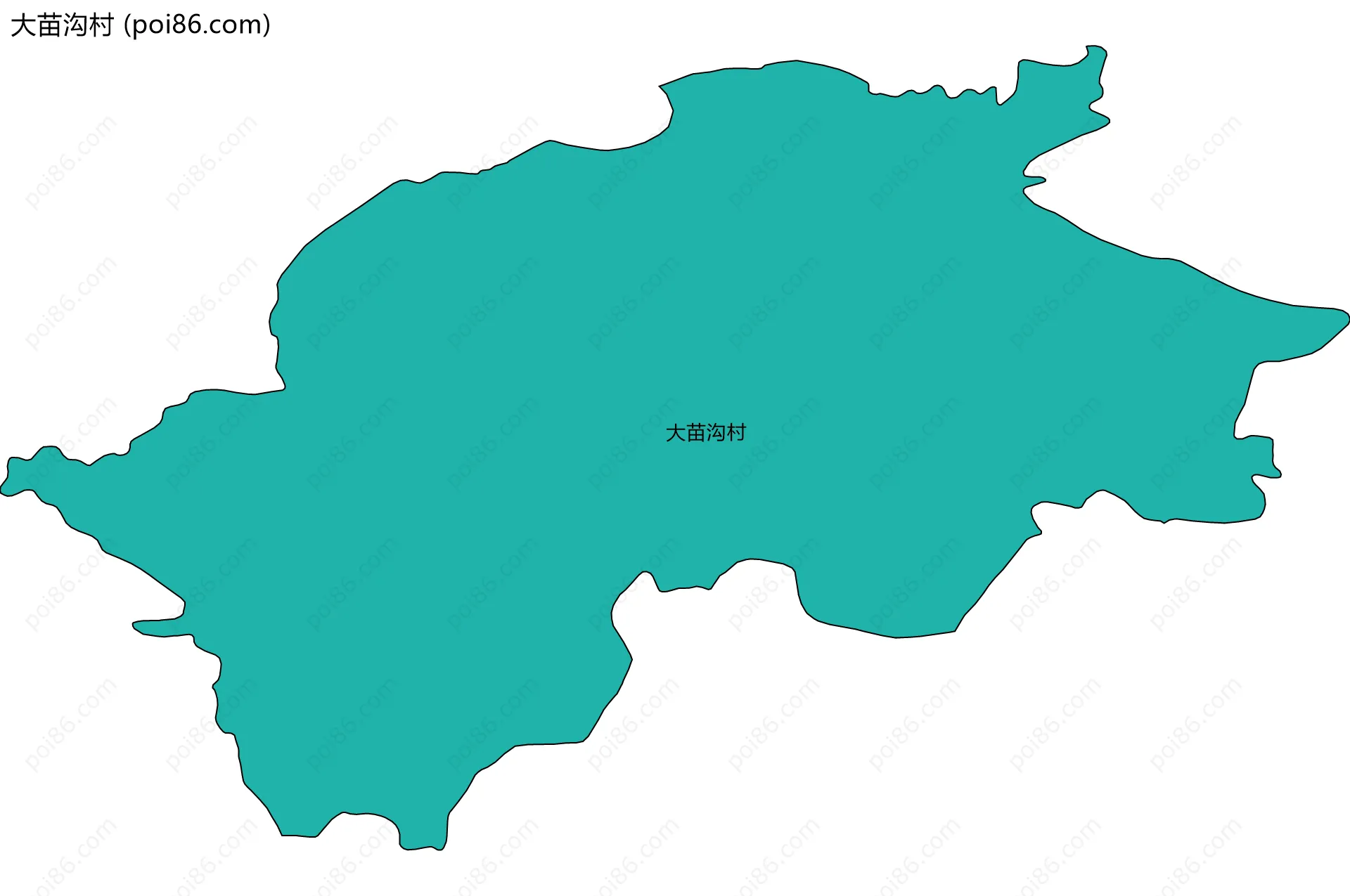 大苗沟村边界地图