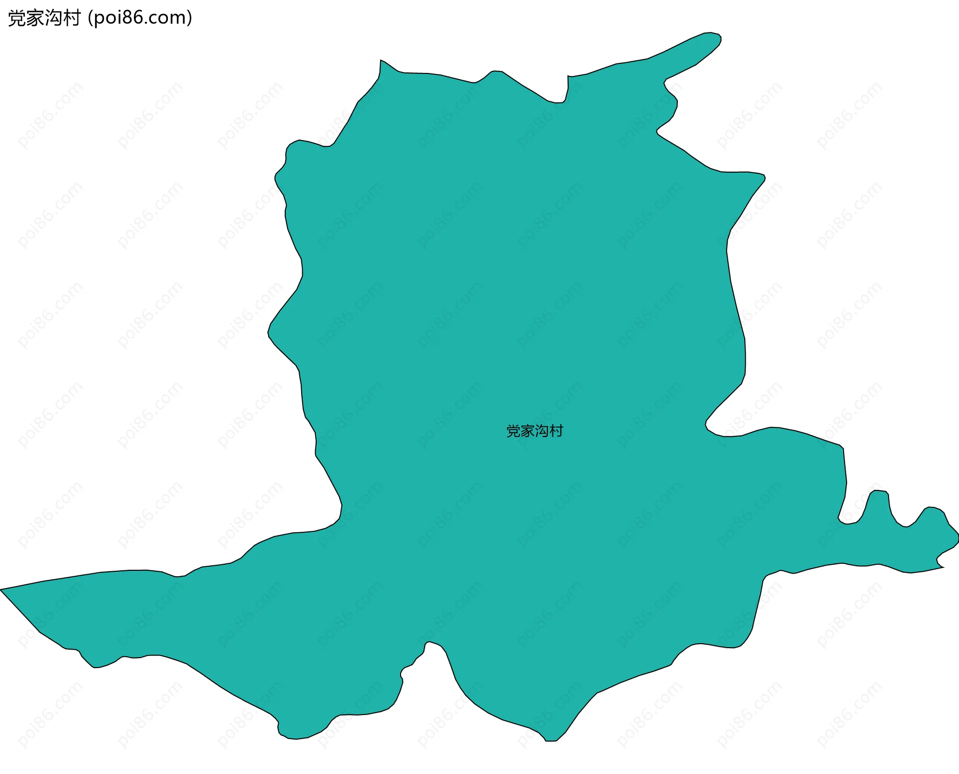 党家沟村边界地图