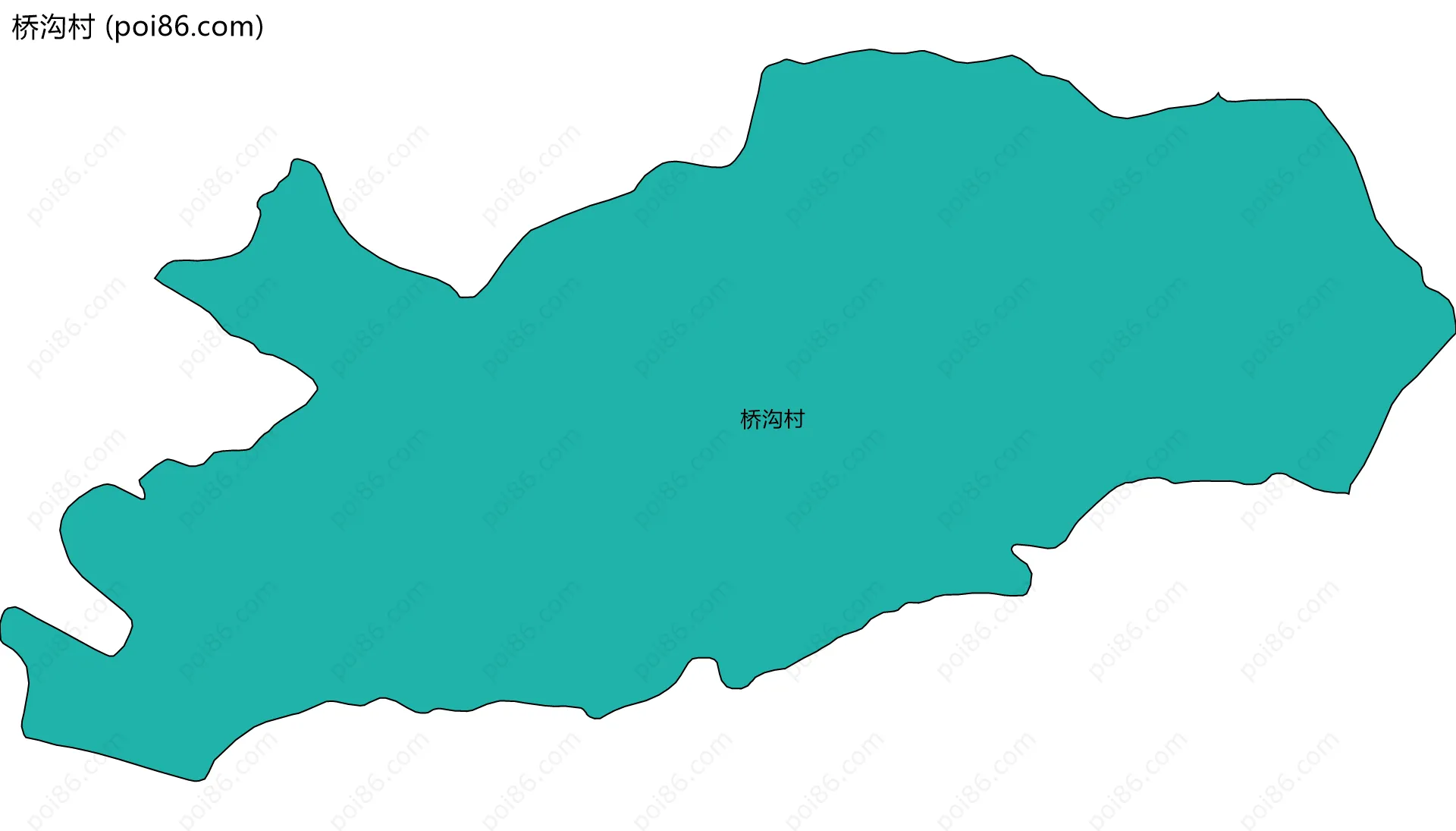 桥沟村边界地图