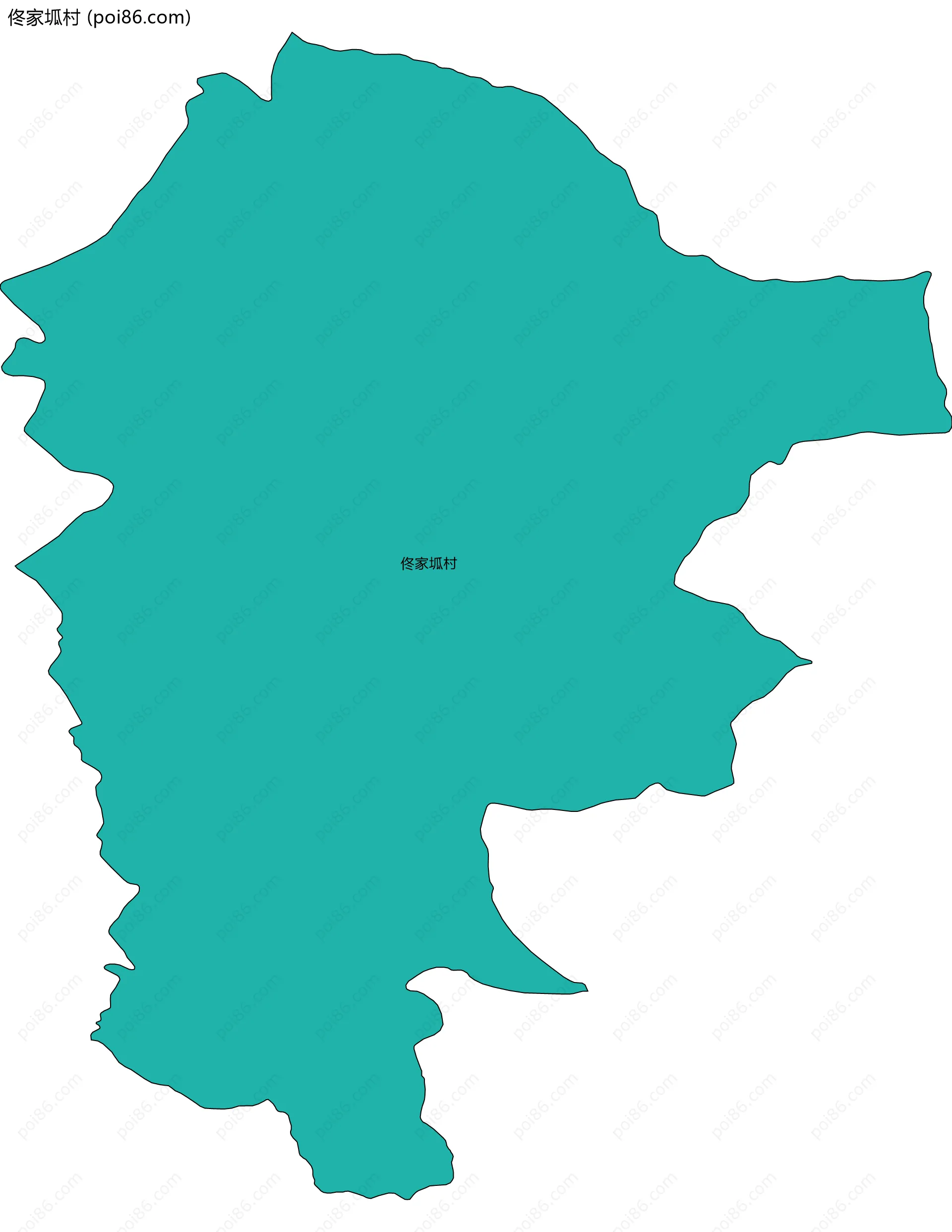 佟家坬村边界地图