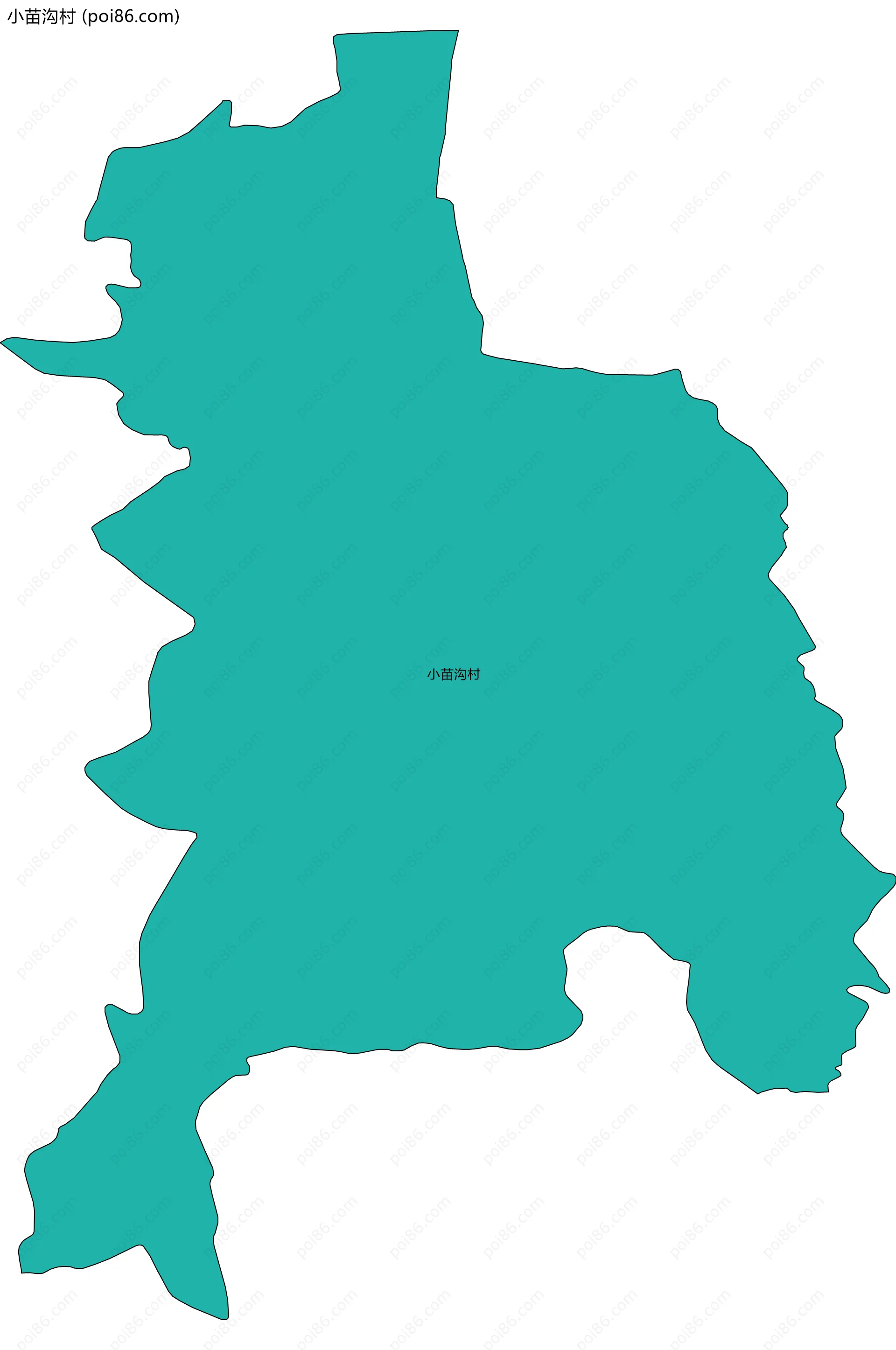 小苗沟村边界地图