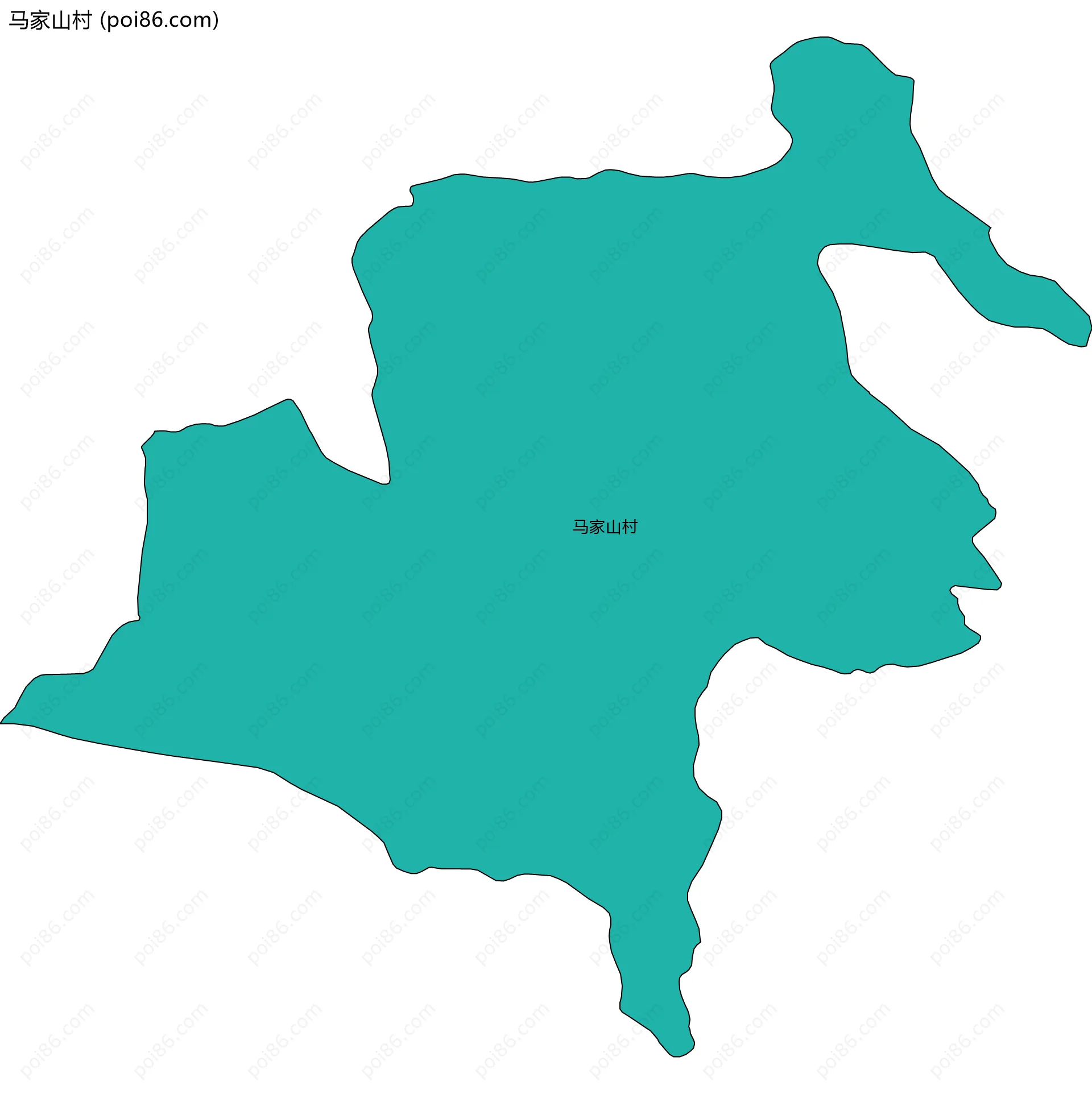 马家山村边界地图