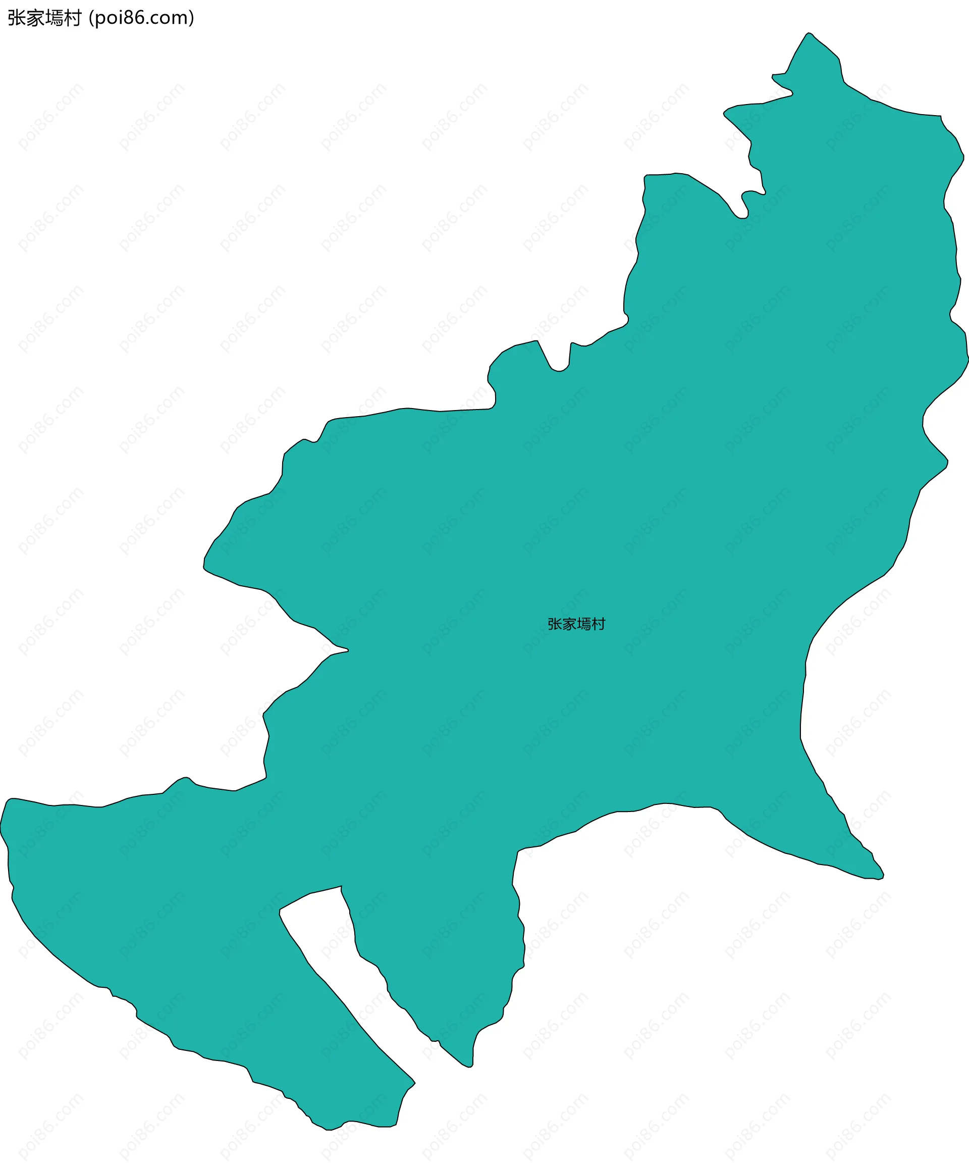 张家墕村边界地图