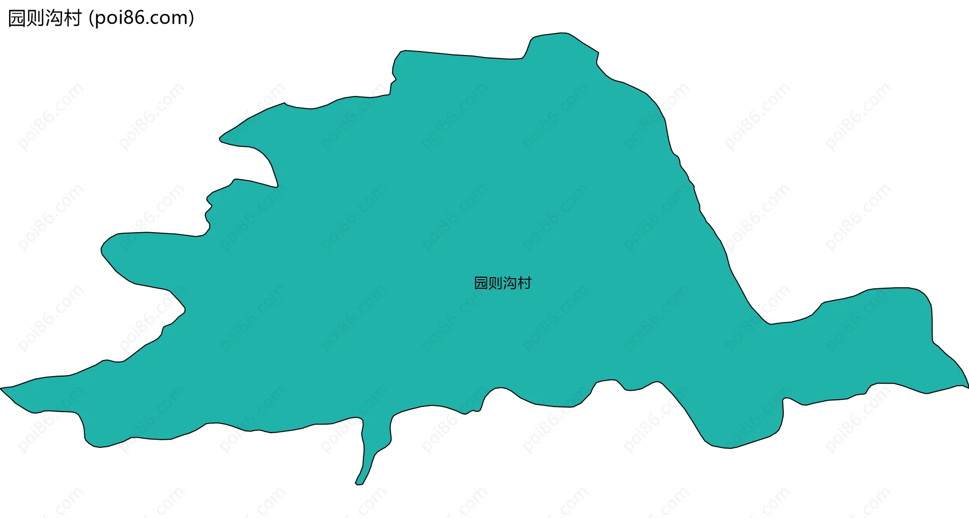 园则沟村边界地图