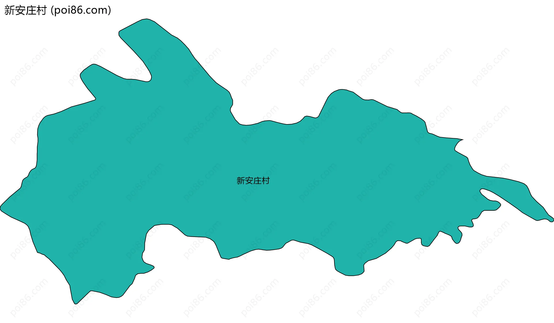 新安庄村边界地图