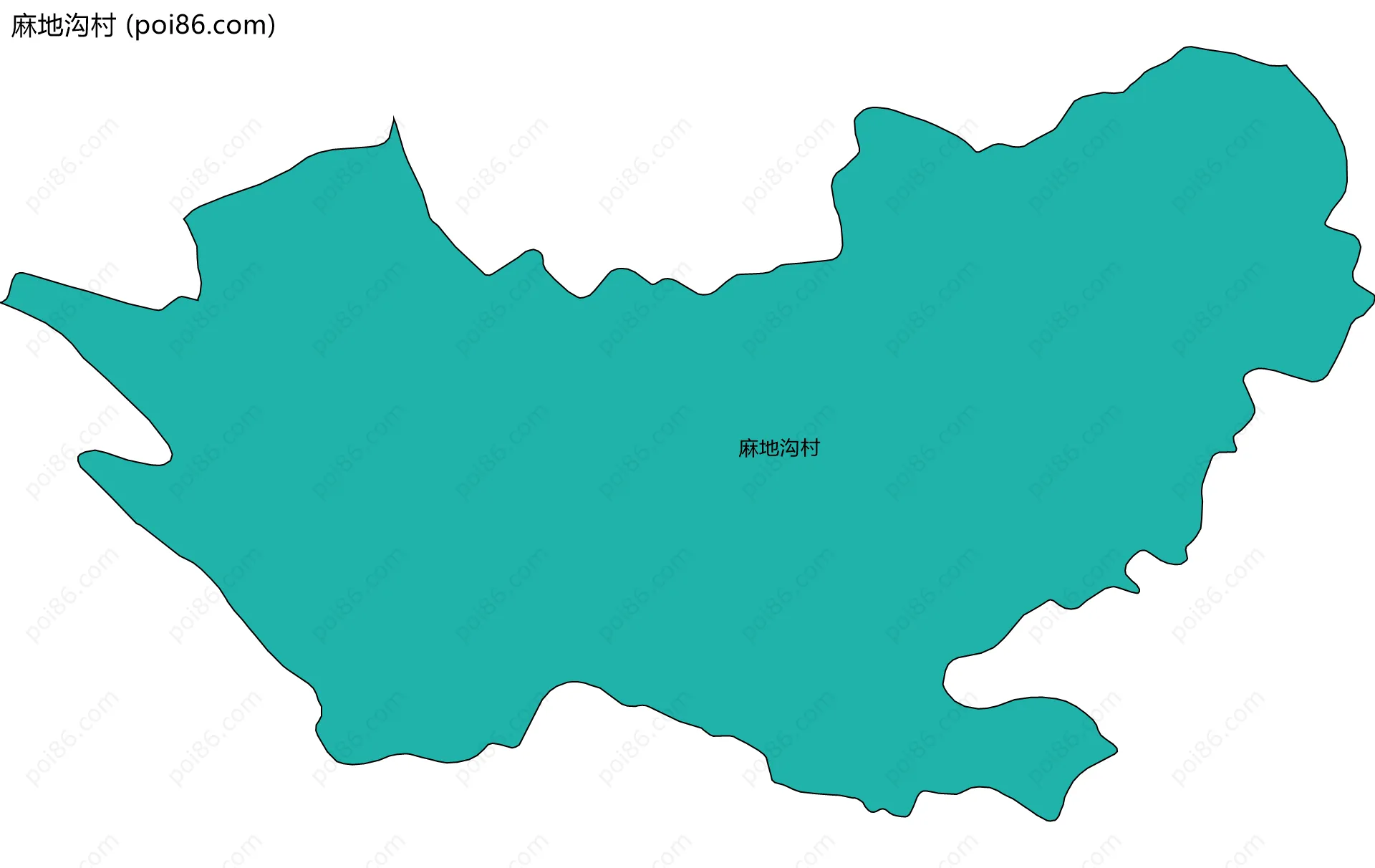 麻地沟村边界地图