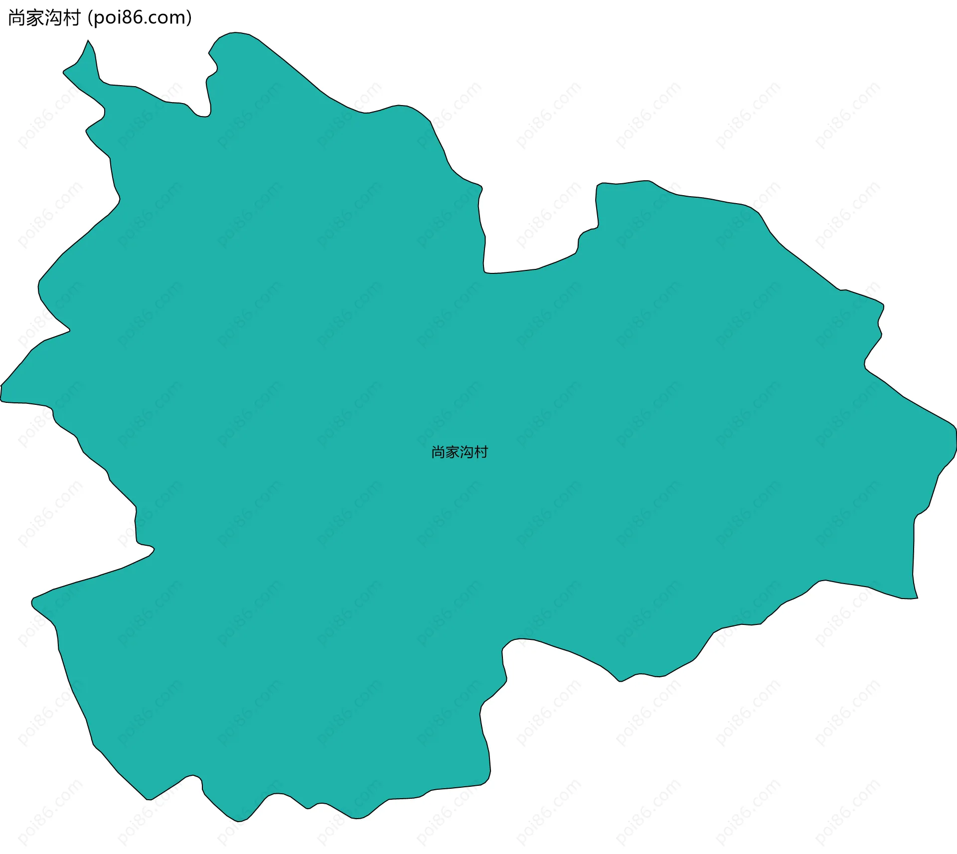尚家沟村边界地图