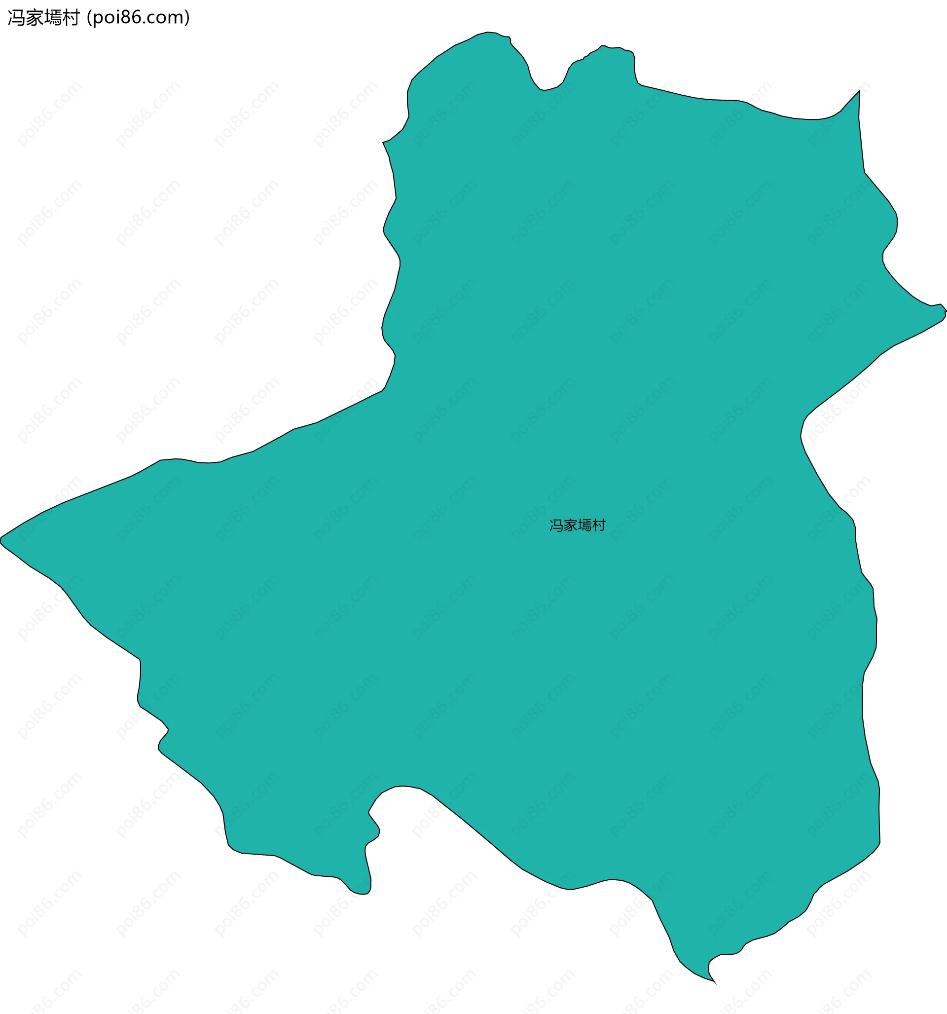 冯家墕村边界地图