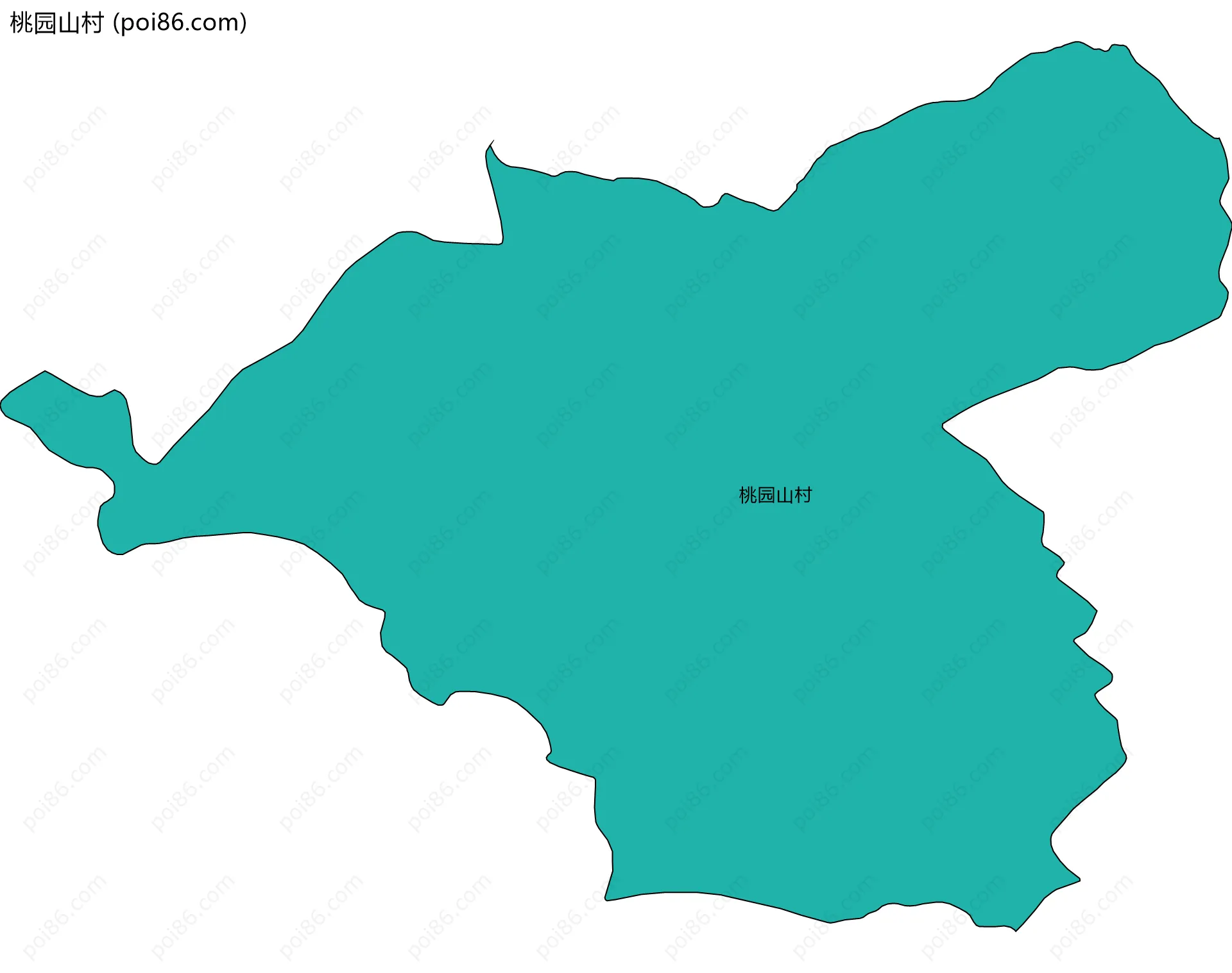桃园山村边界地图