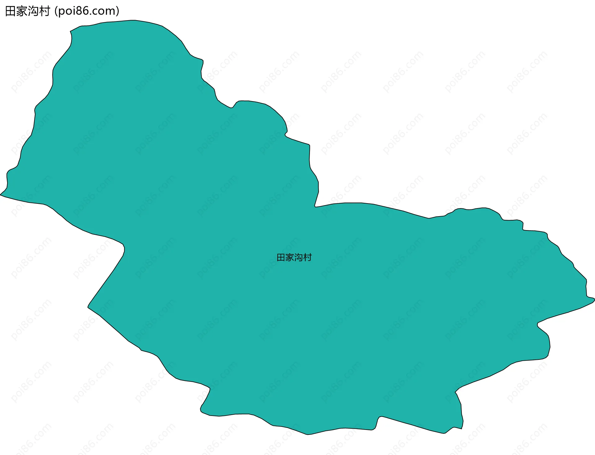 田家沟村边界地图