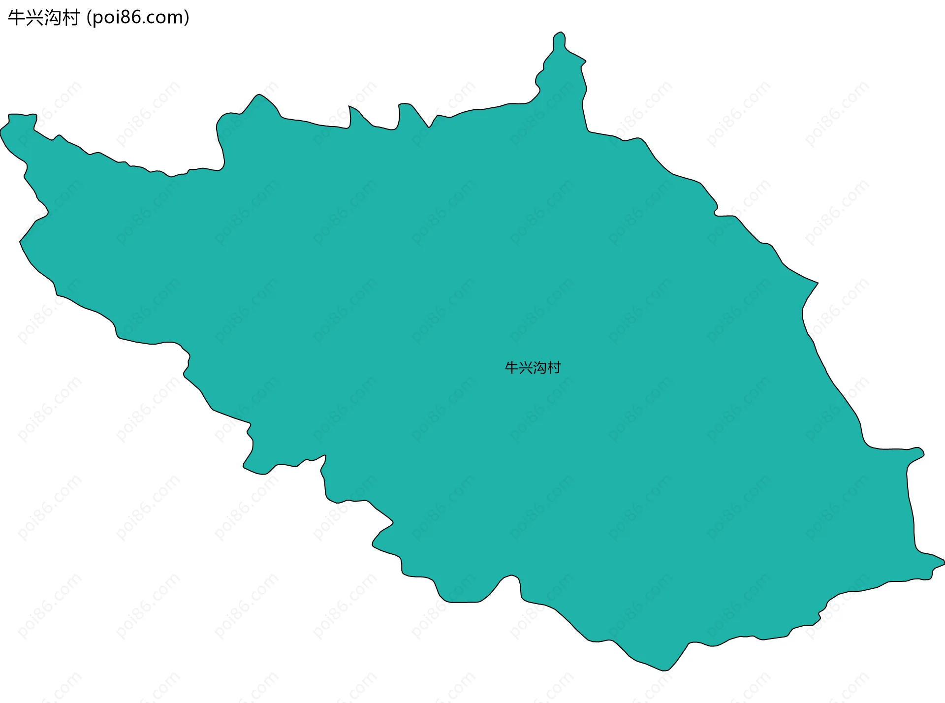 牛兴沟村边界地图