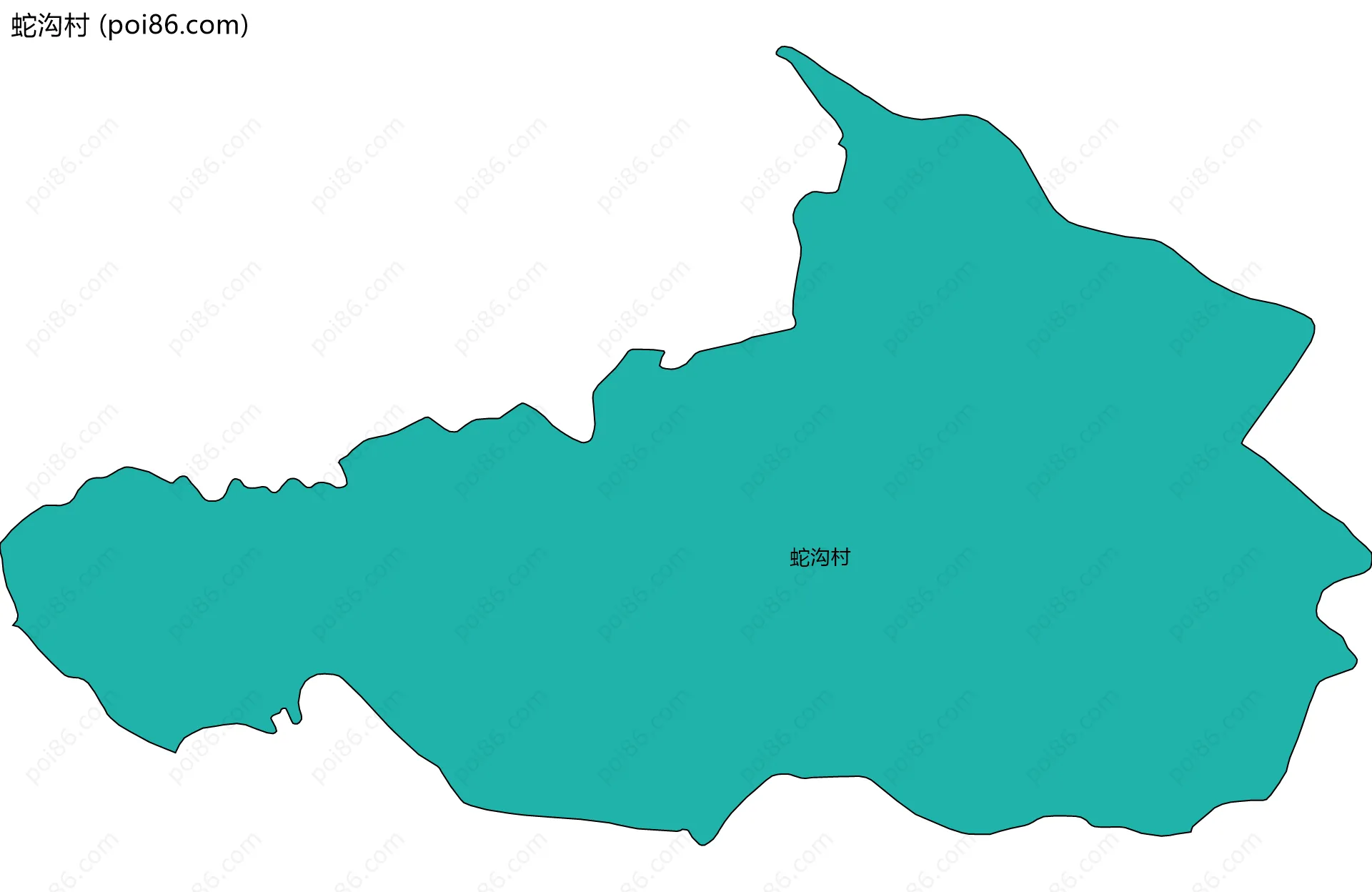 蛇沟村边界地图