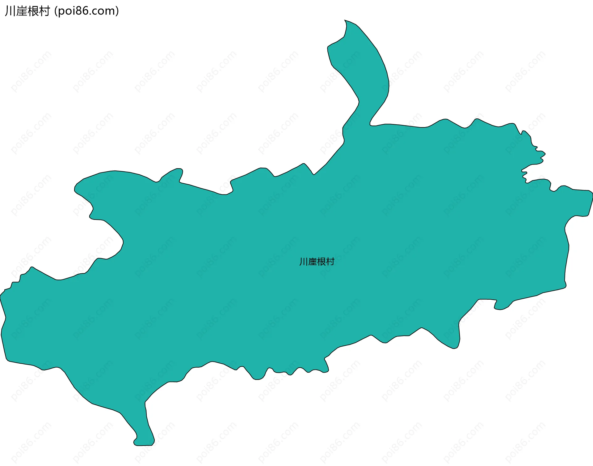 川崖根村边界地图