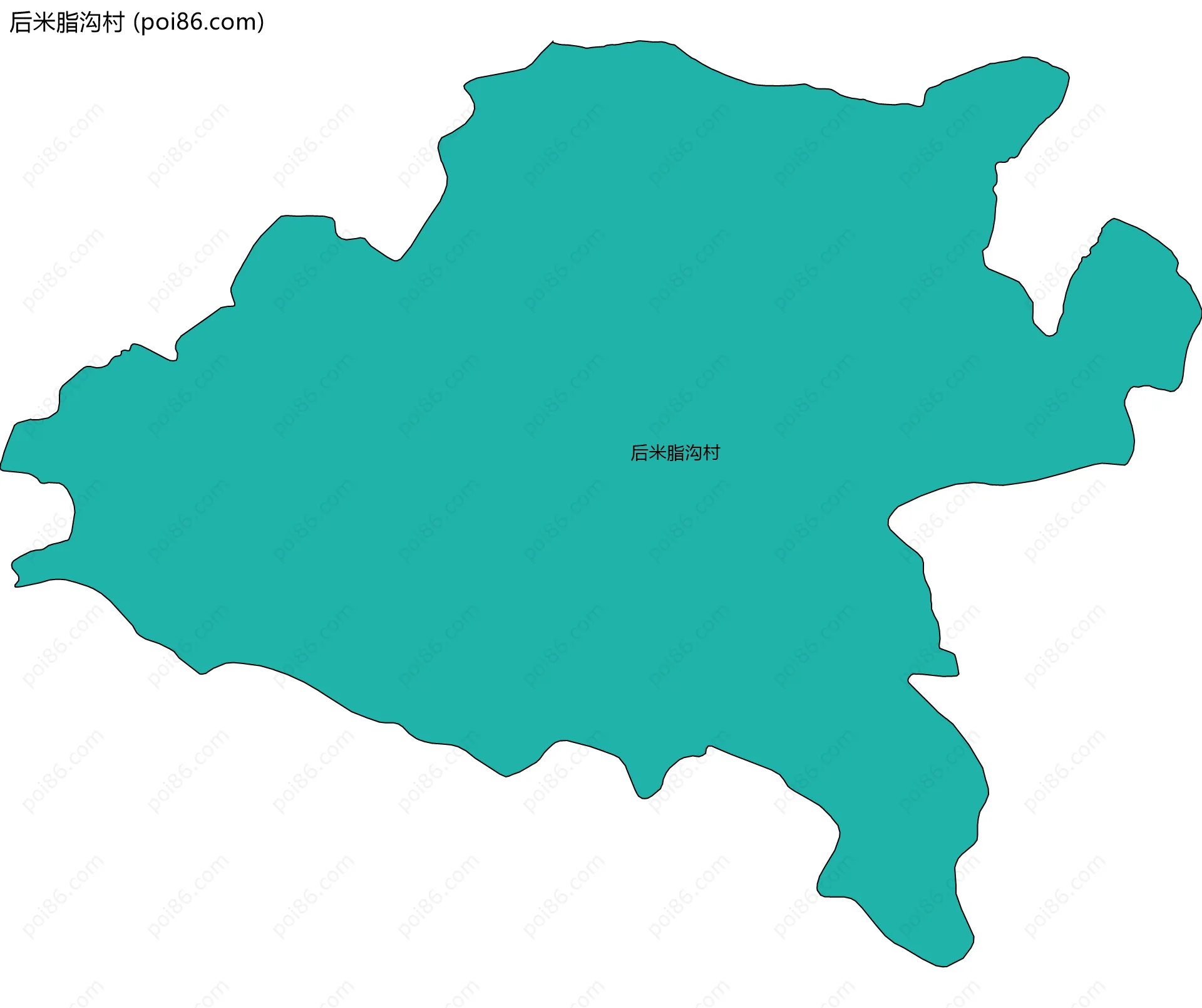 后米脂沟村边界地图