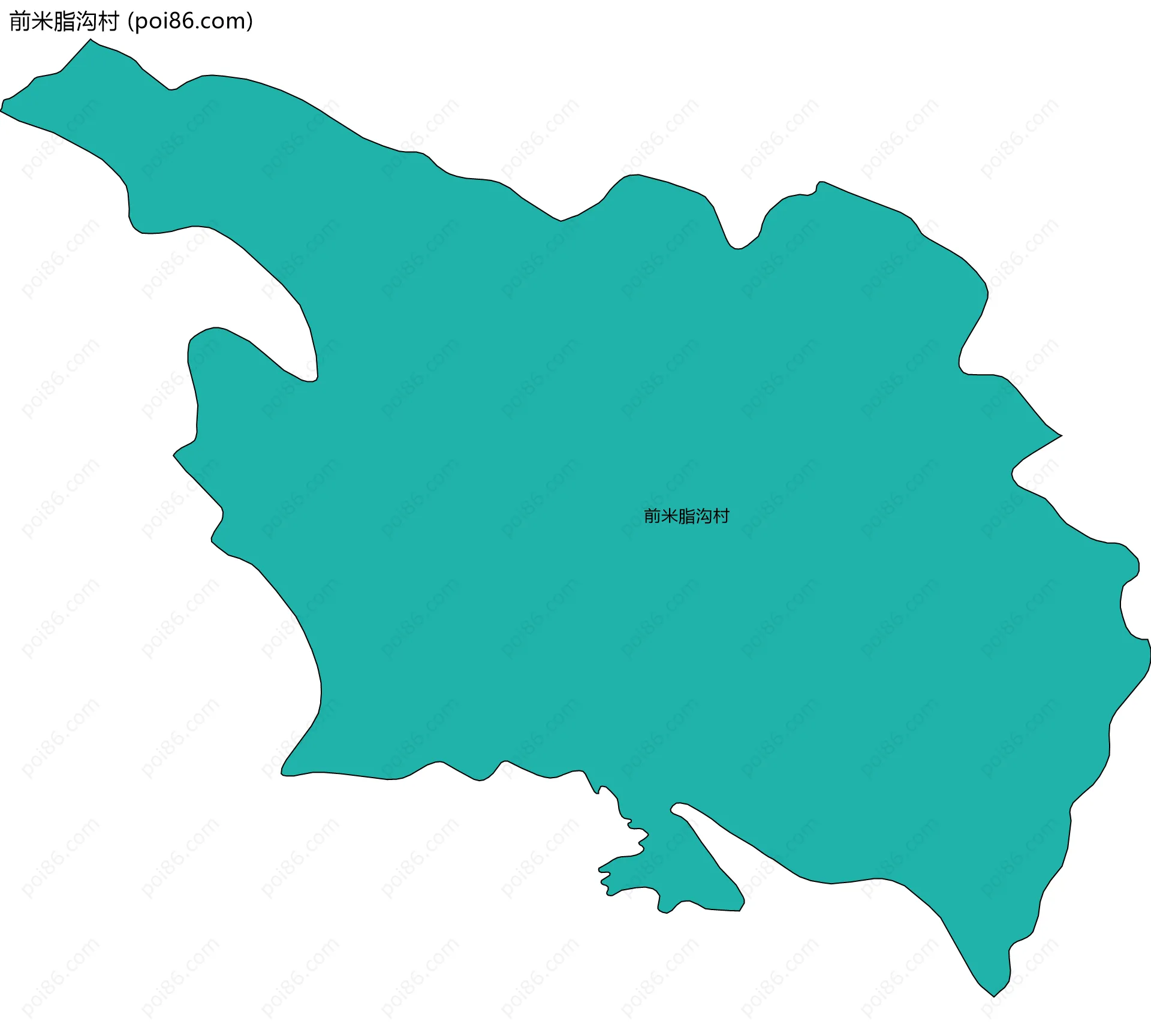 前米脂沟村边界地图