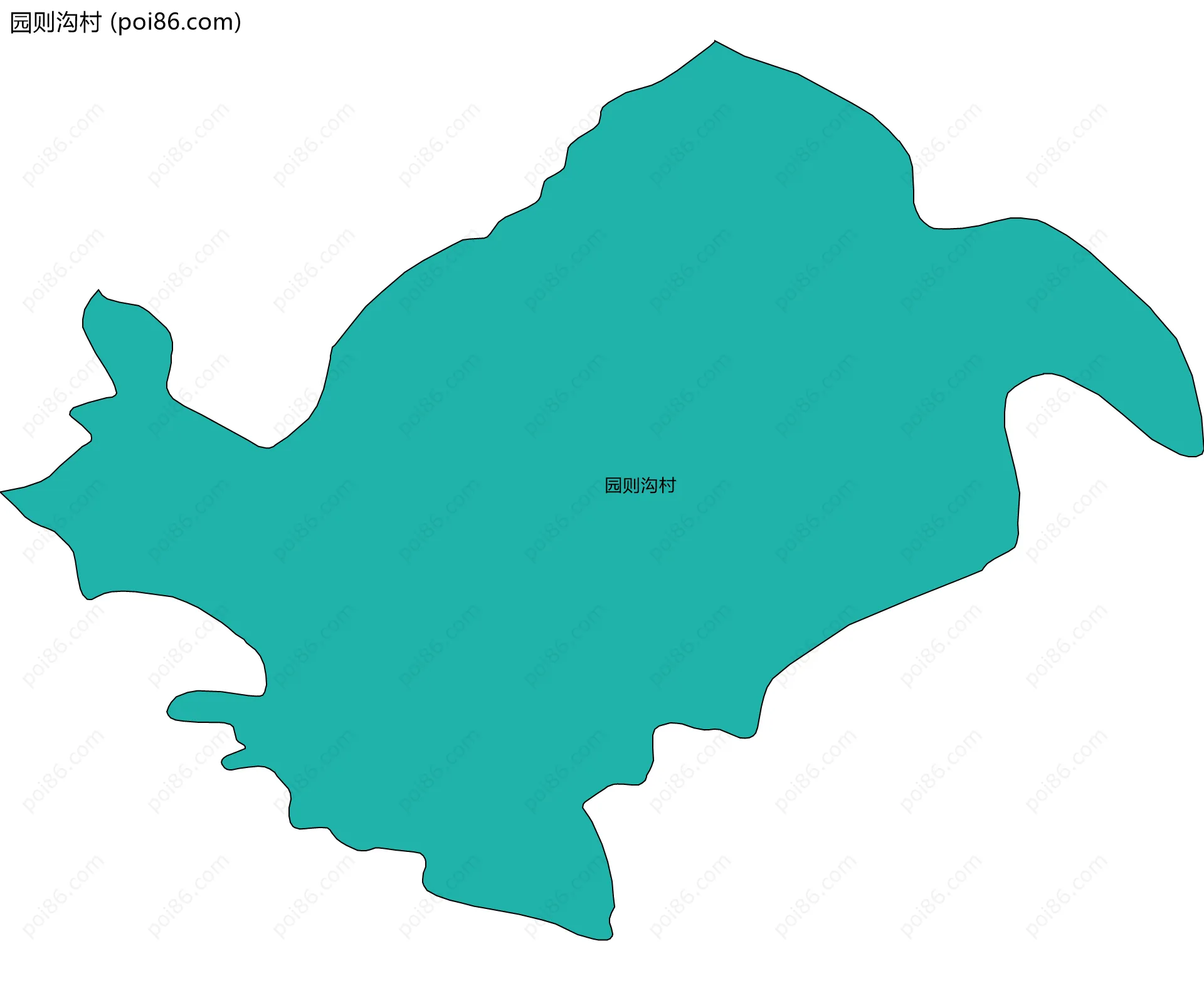 园则沟村边界地图