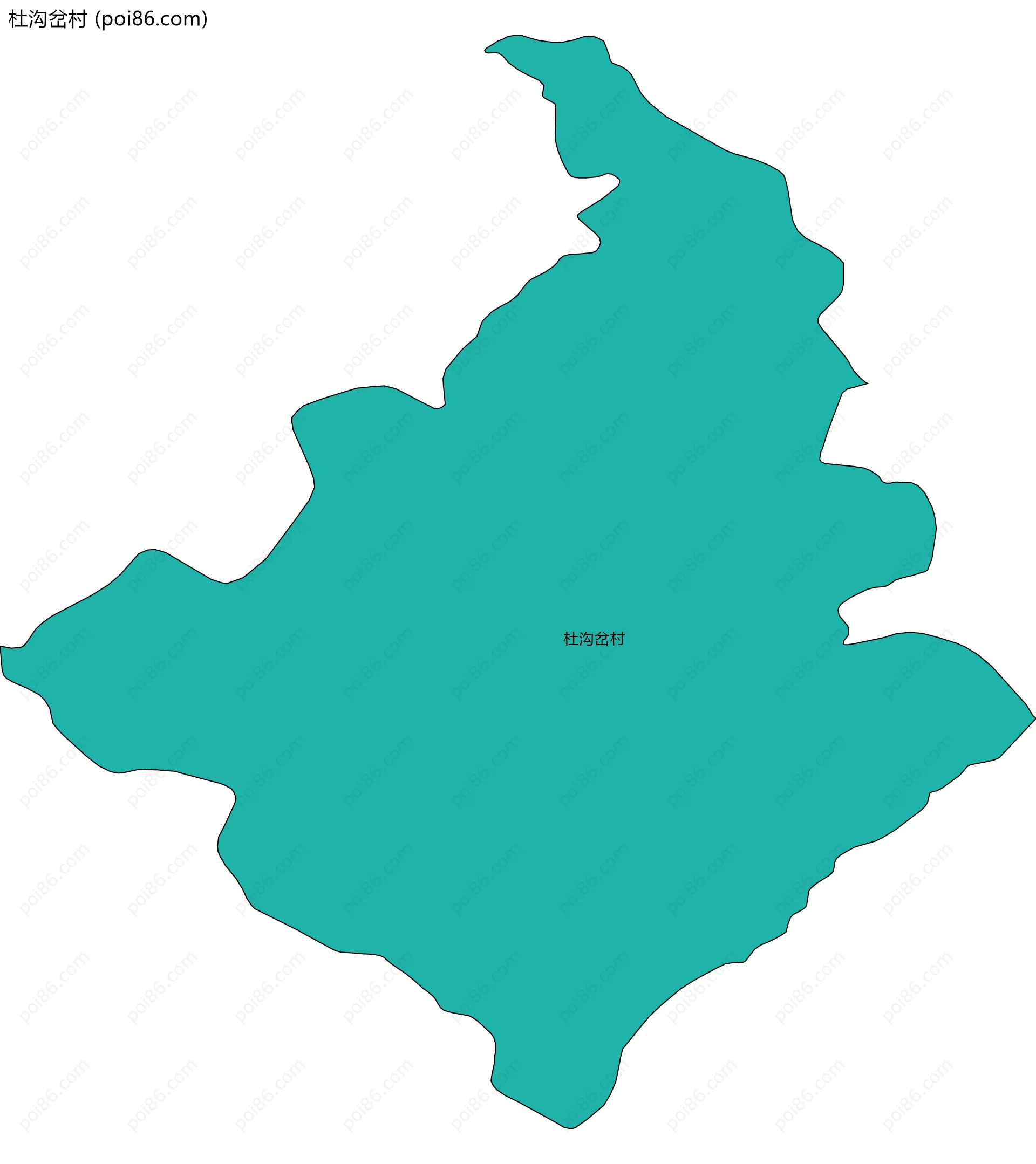 杜沟岔村边界地图