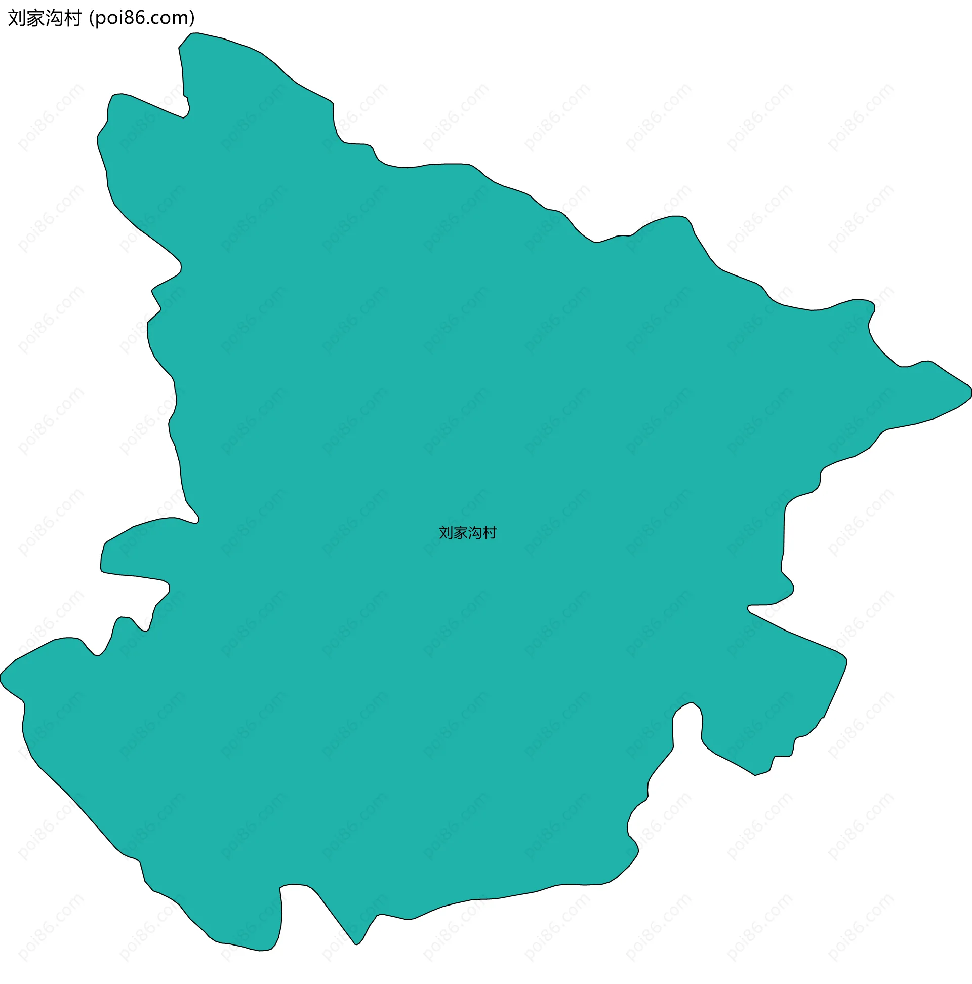 刘家沟村边界地图