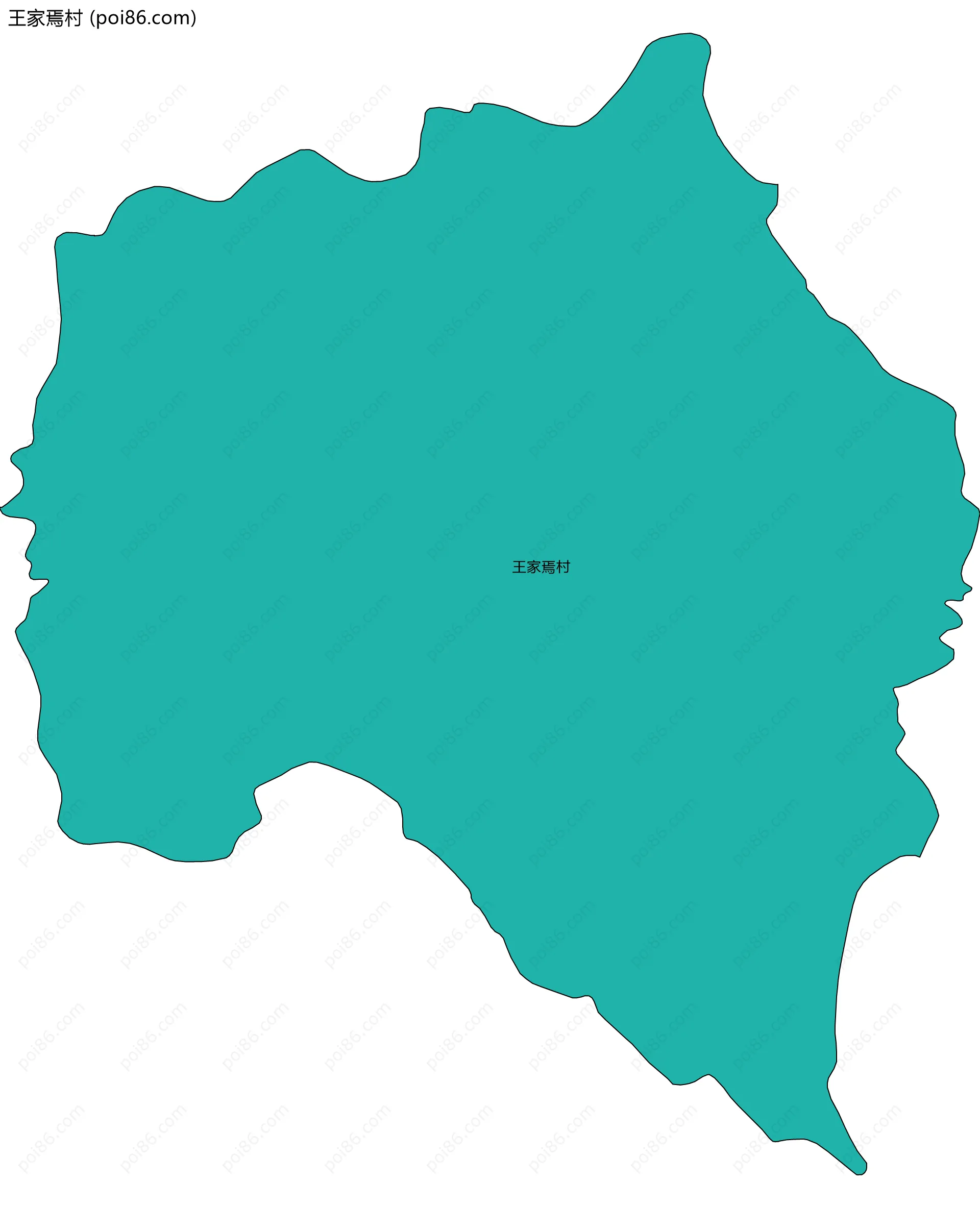 王家焉村边界地图