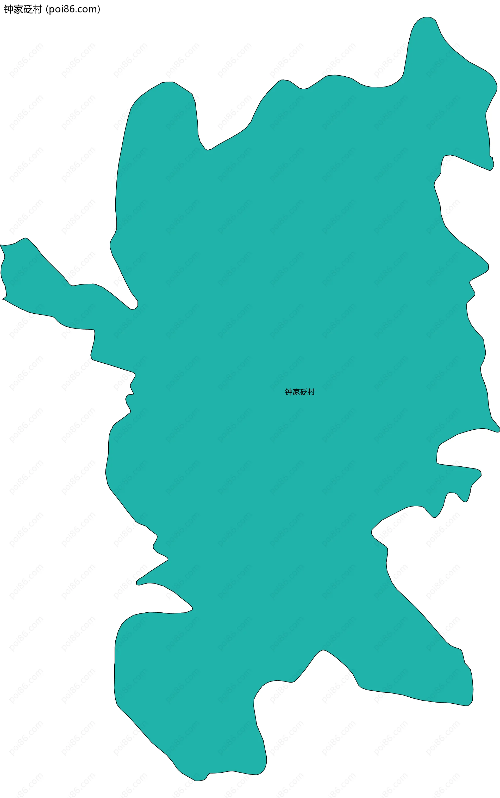 钟家砭村边界地图