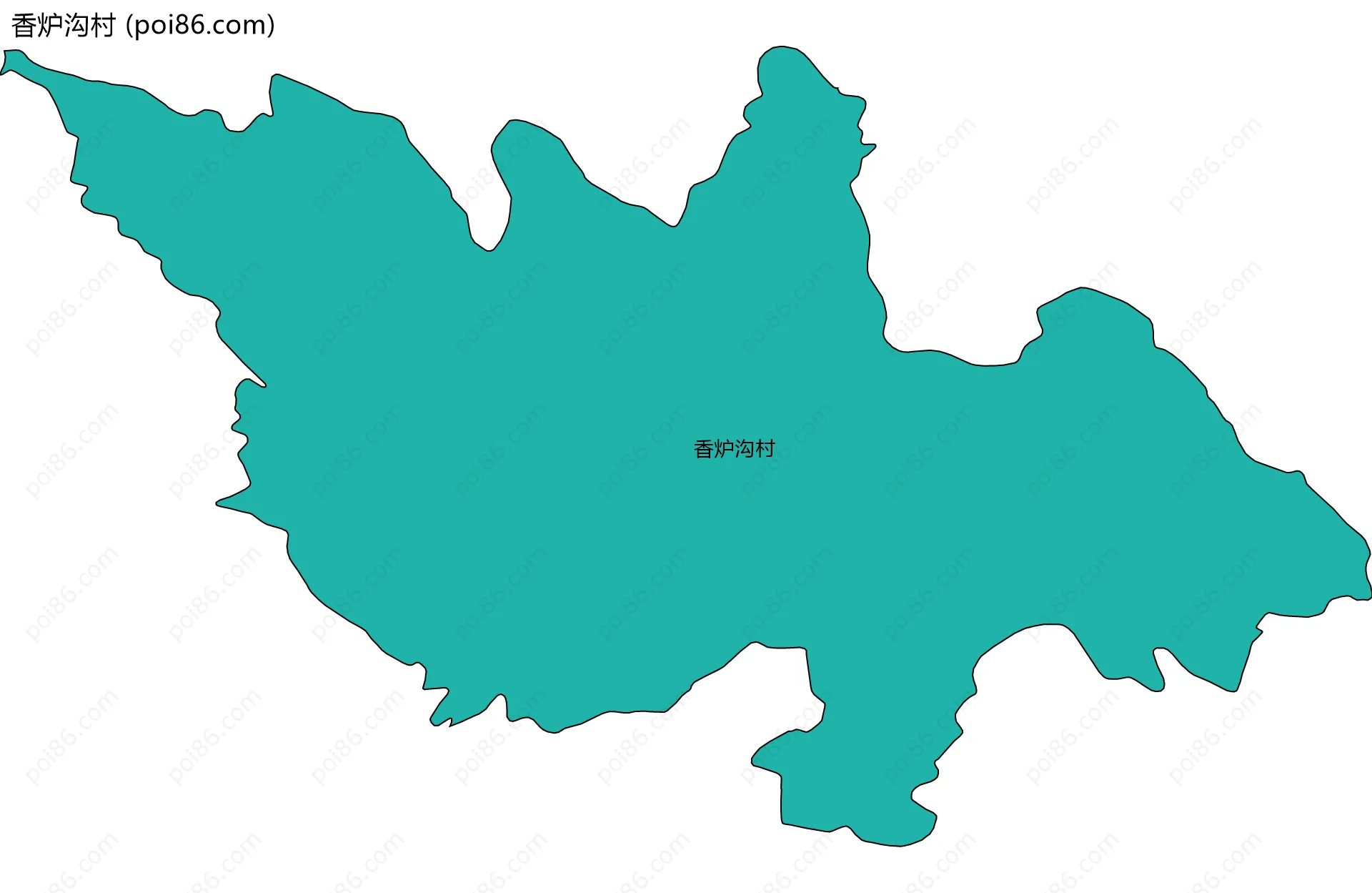 香炉沟村边界地图