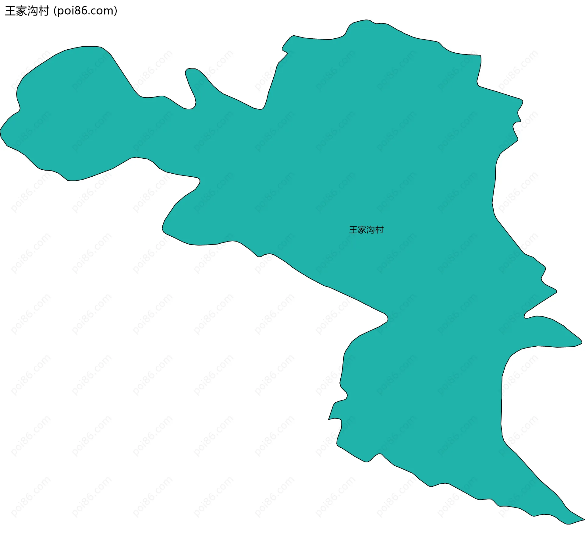 王家沟村边界地图