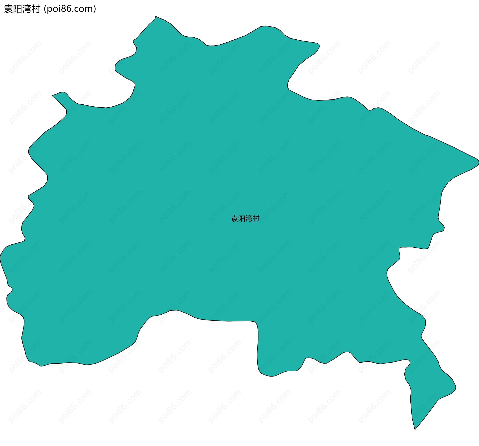 袁阳湾村边界地图