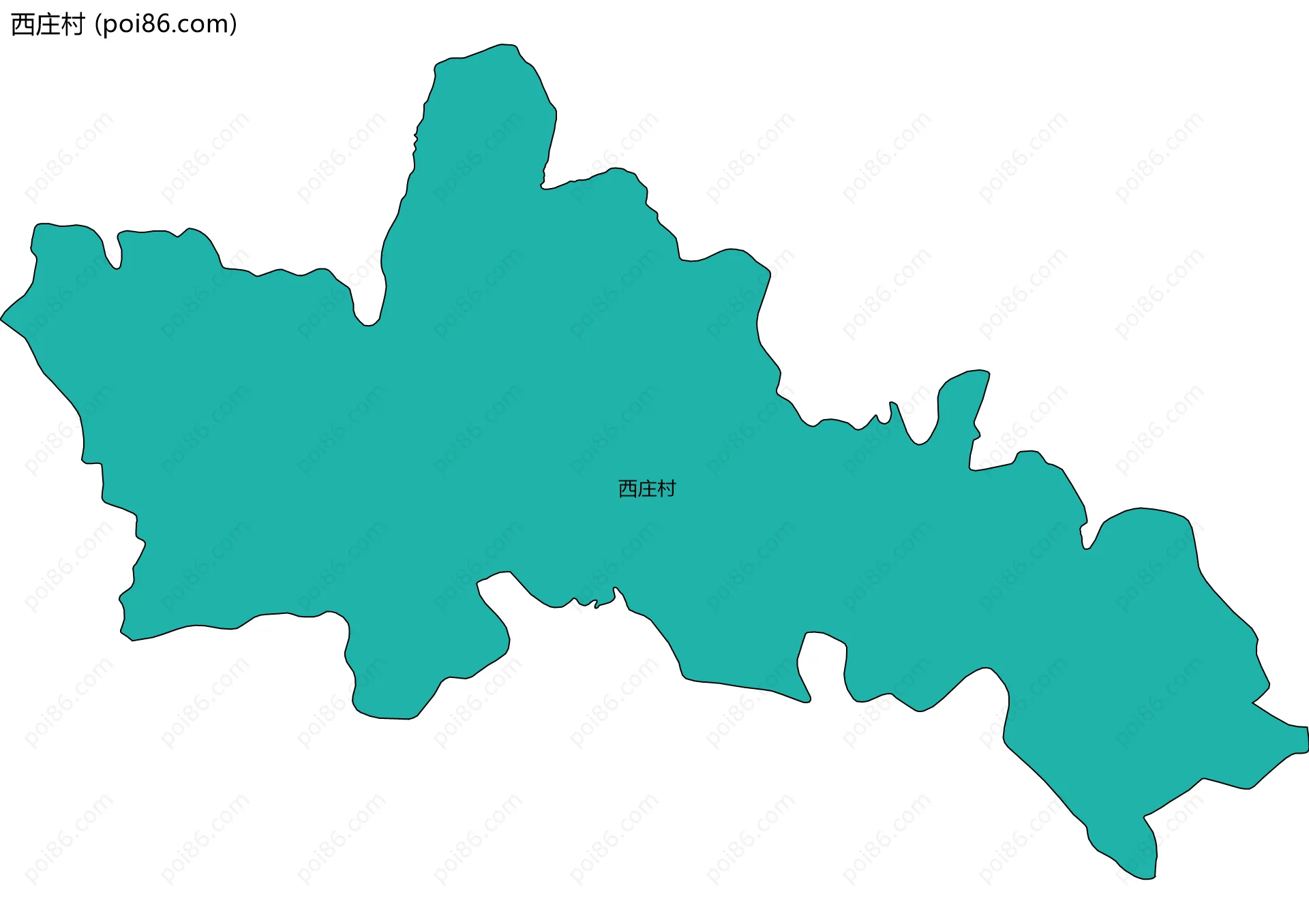 西庄村边界地图