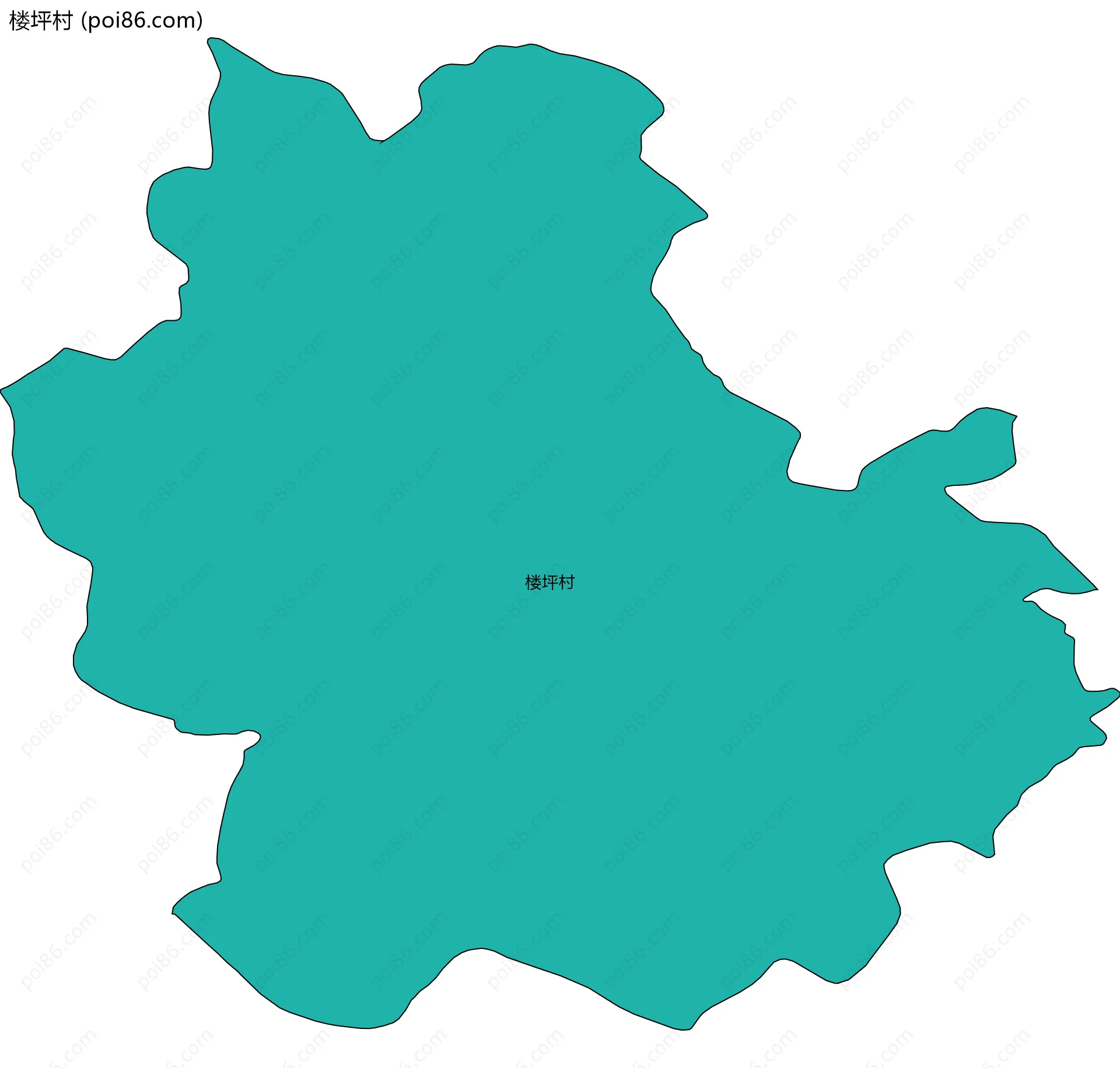 楼坪村边界地图