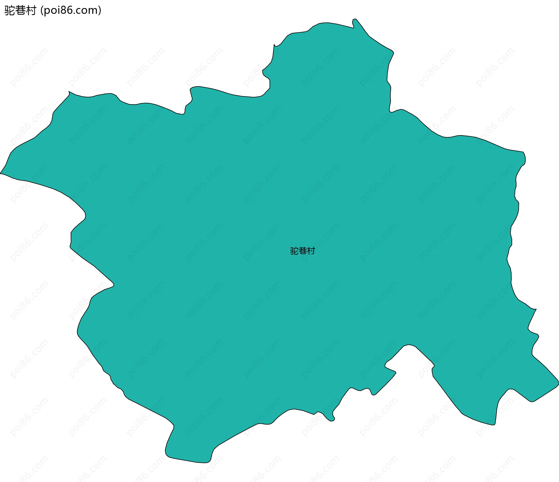 驼巷村边界地图