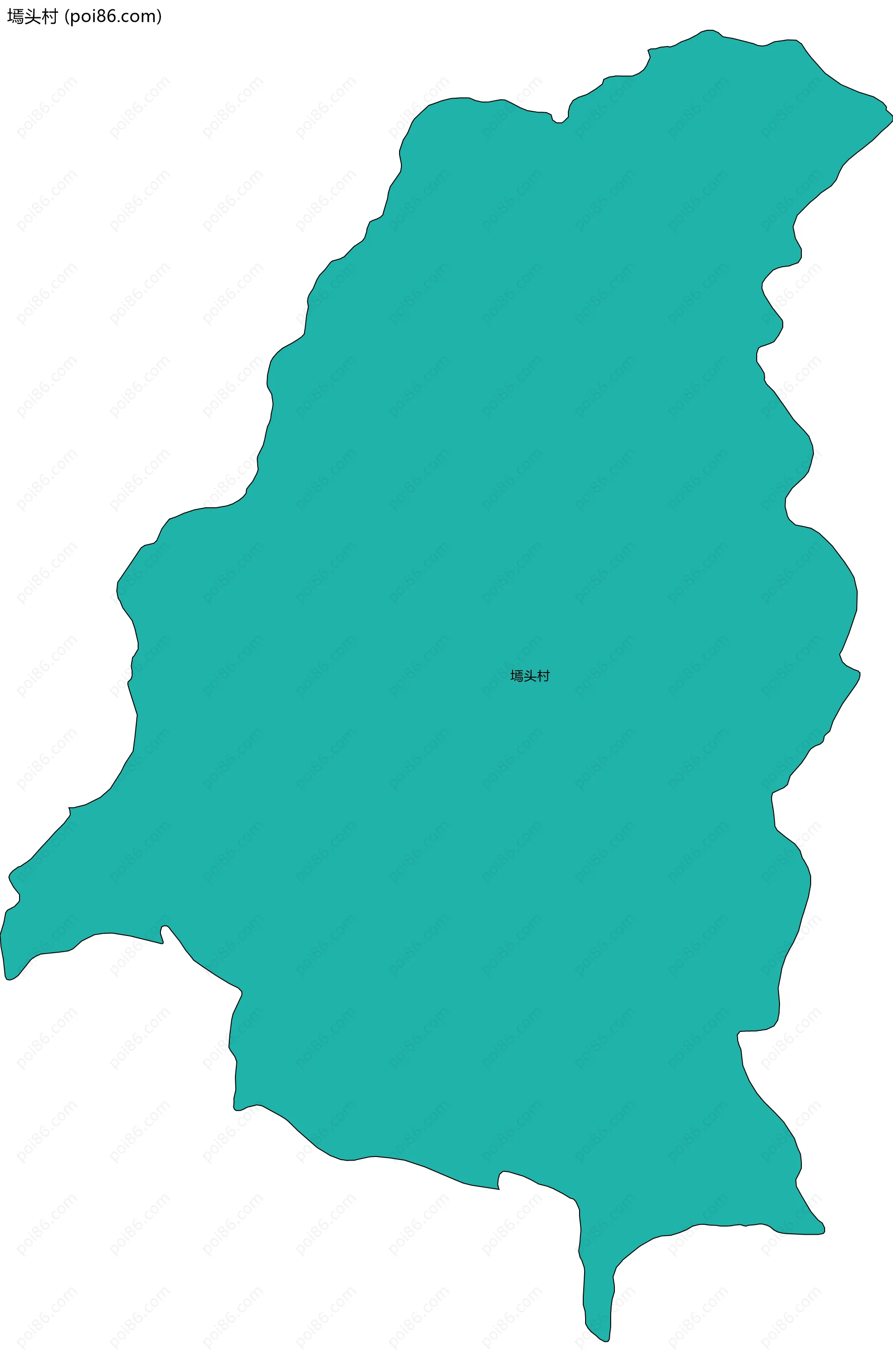 墕头村边界地图