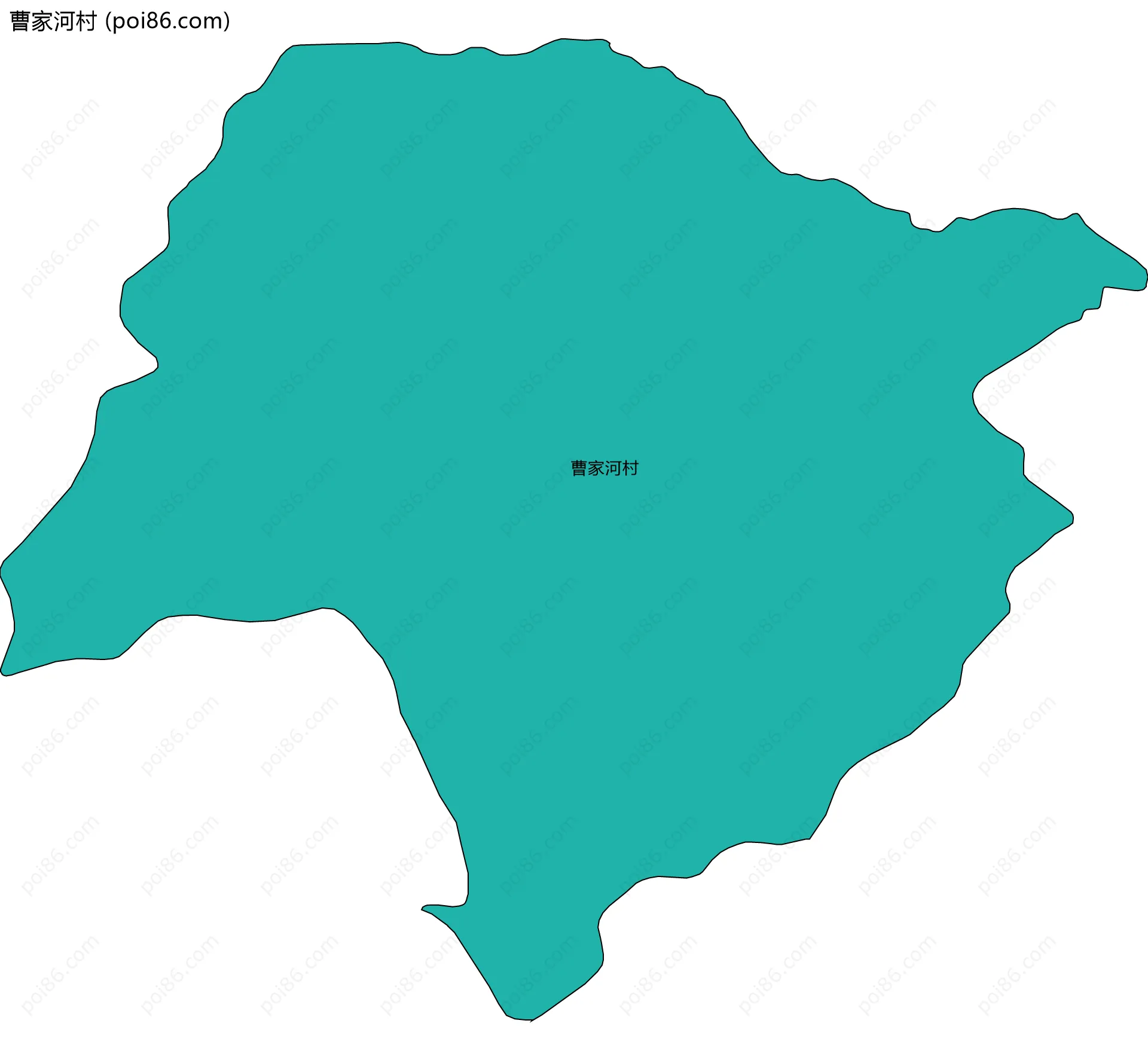 曹家河村边界地图