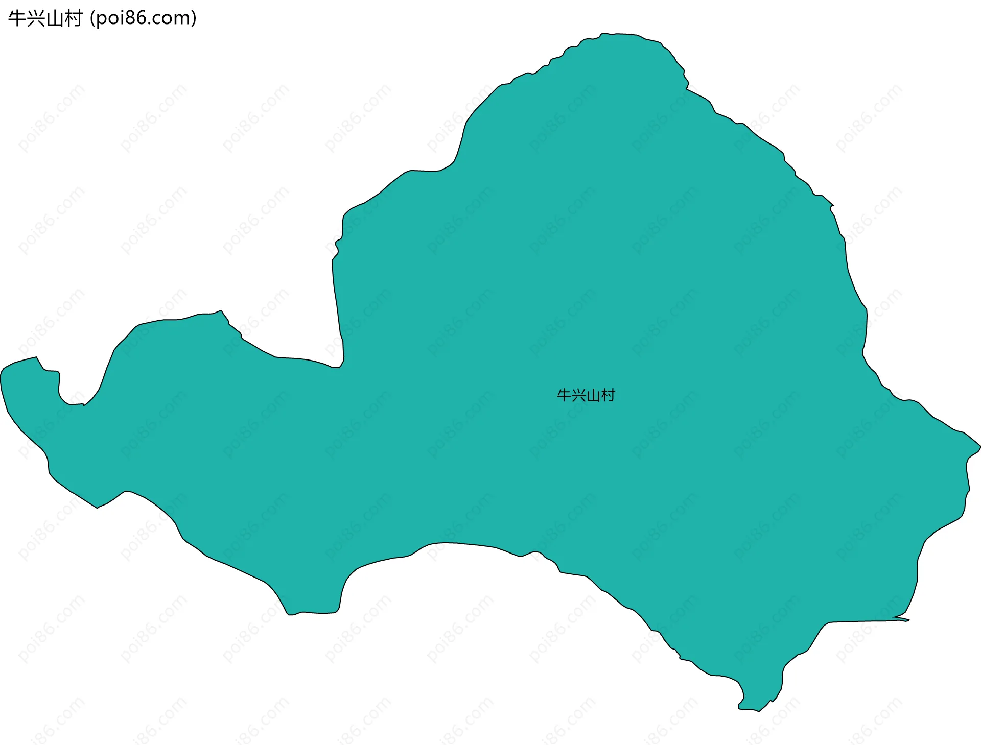 牛兴山村边界地图