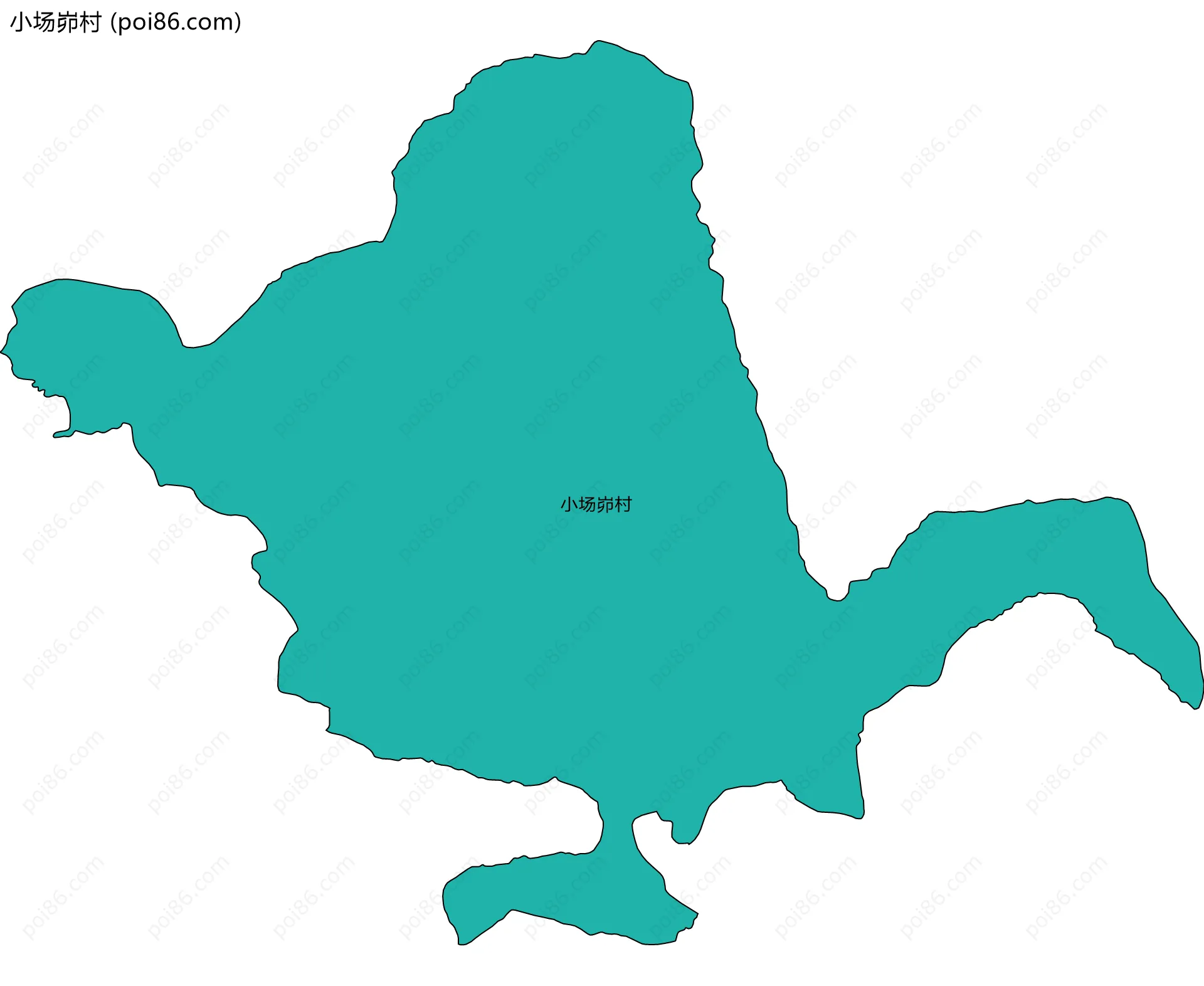 小场峁村边界地图