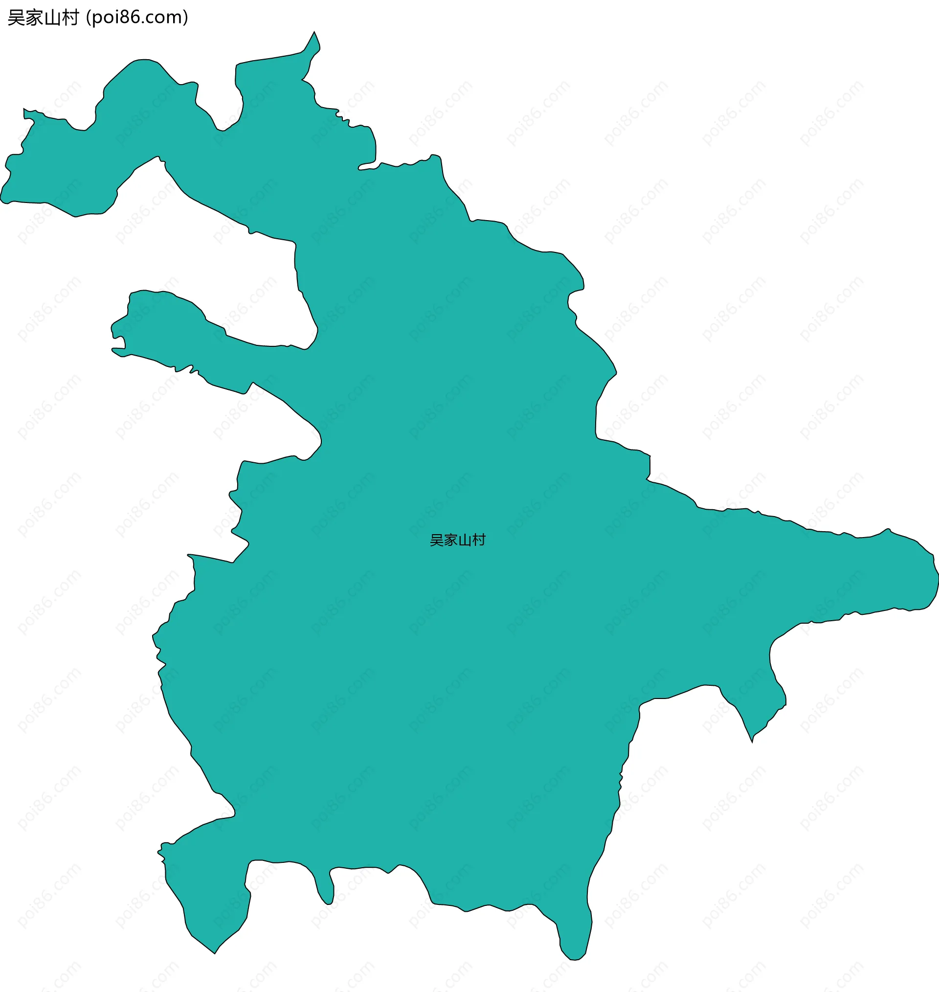 吴家山村边界地图