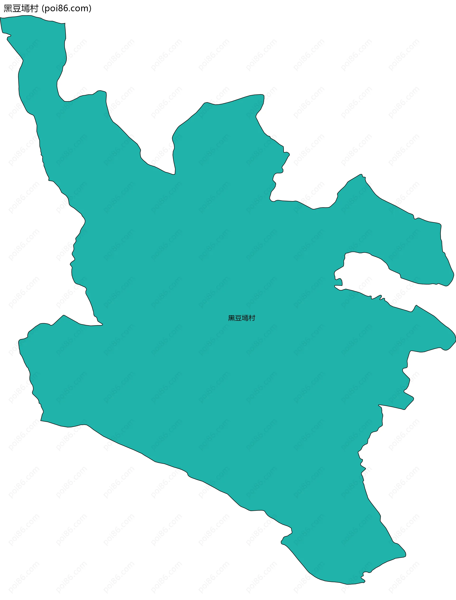 黑豆墕村边界地图