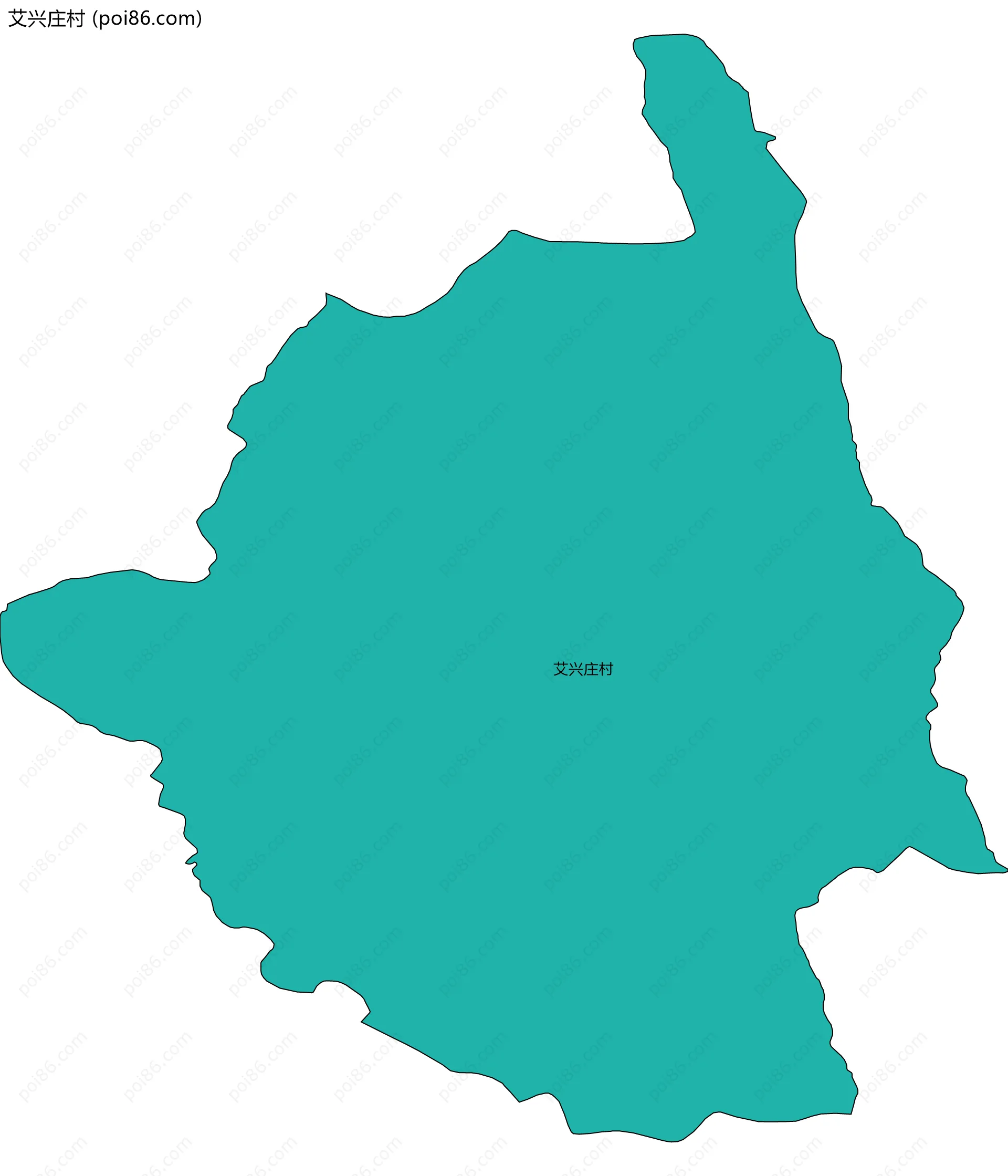 艾兴庄村边界地图