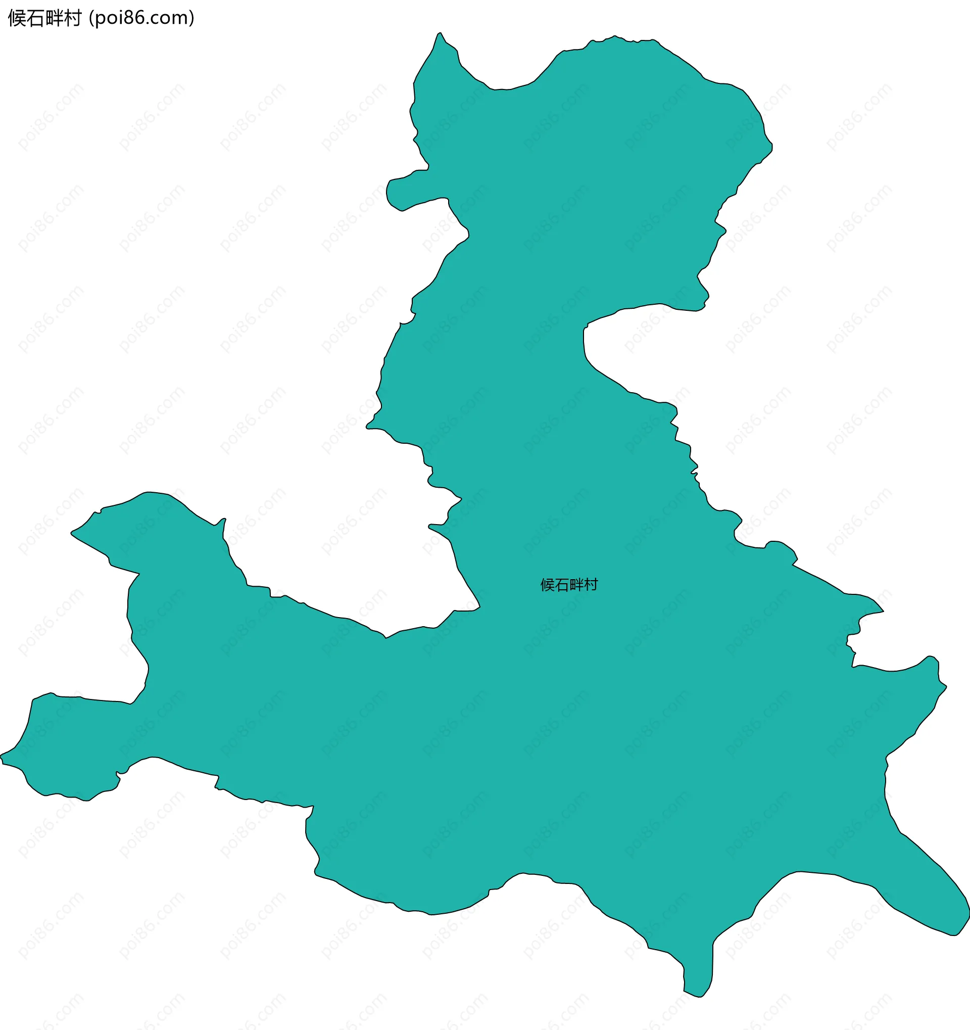 候石畔村边界地图