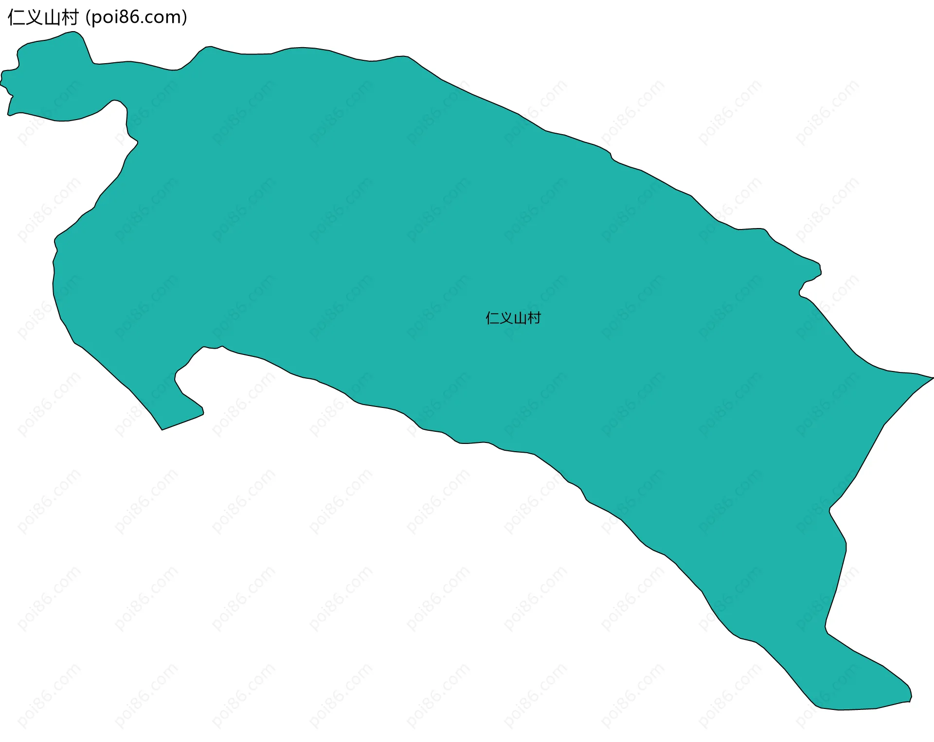 仁义山村边界地图