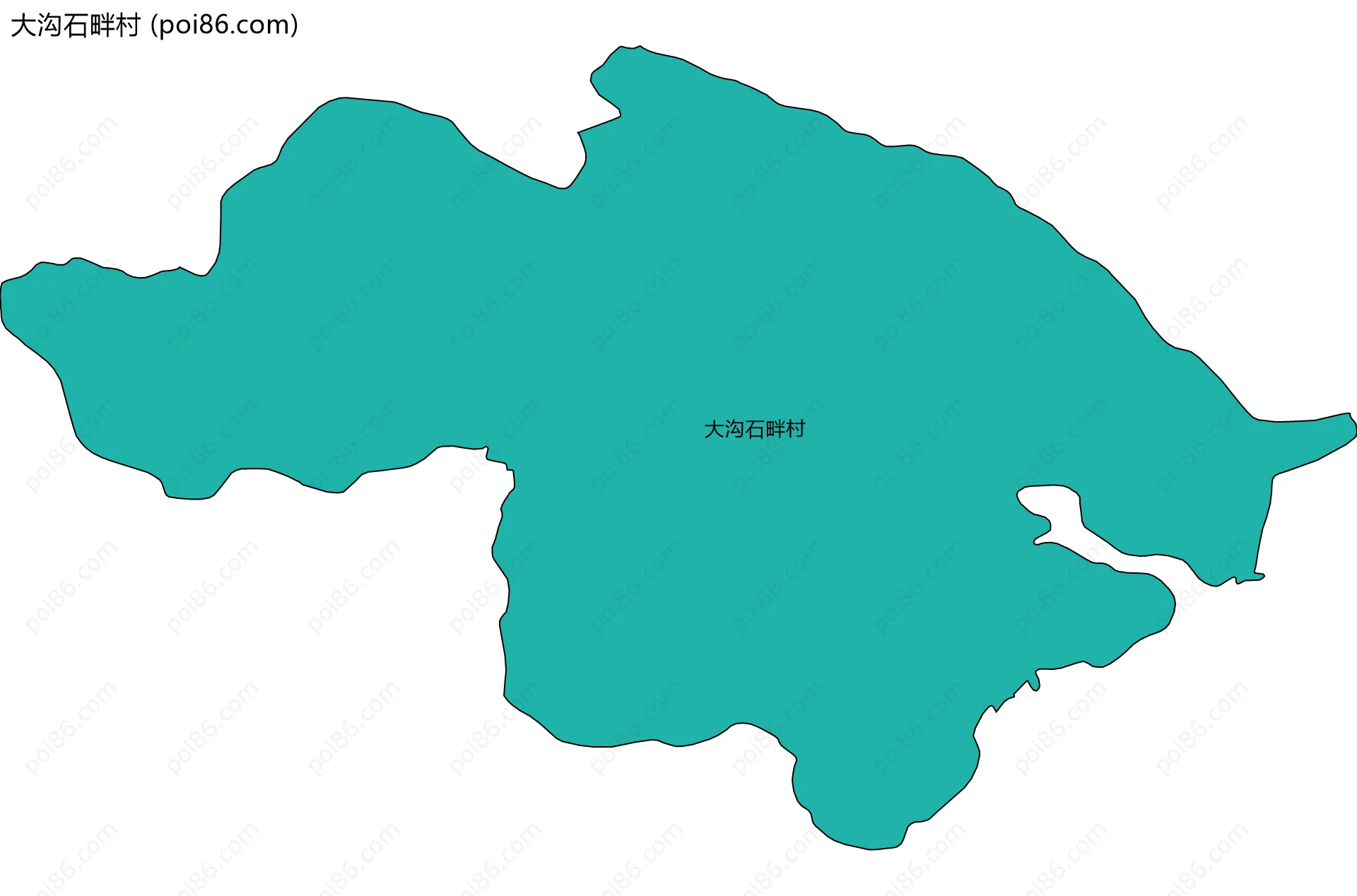 大沟石畔村边界地图