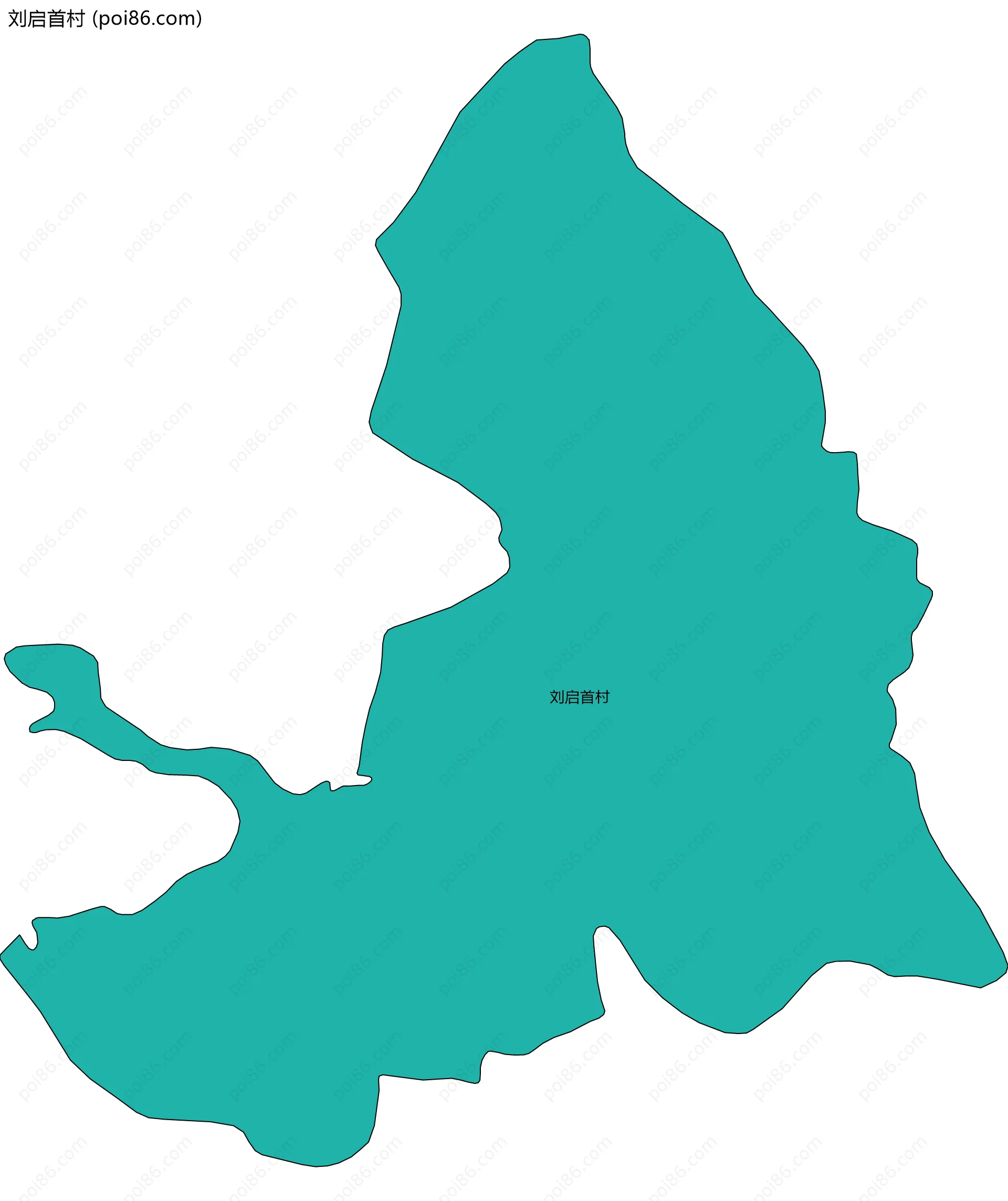 刘启首村边界地图