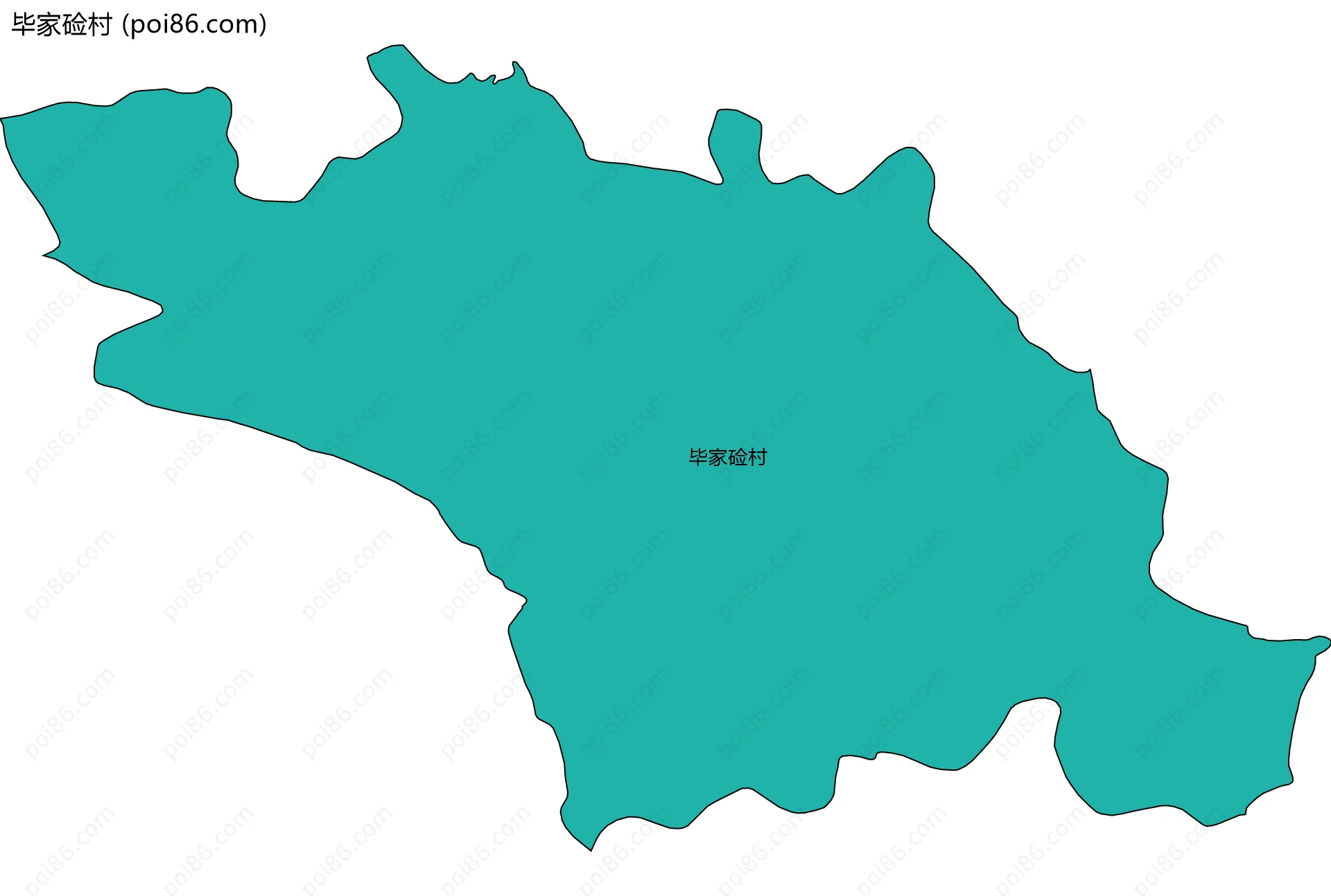 毕家硷村边界地图