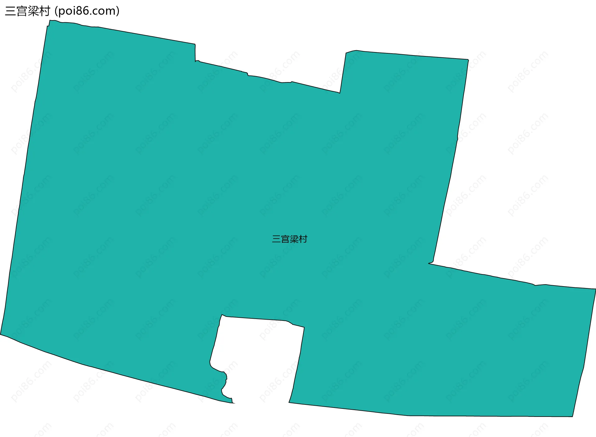 三宫梁村边界地图
