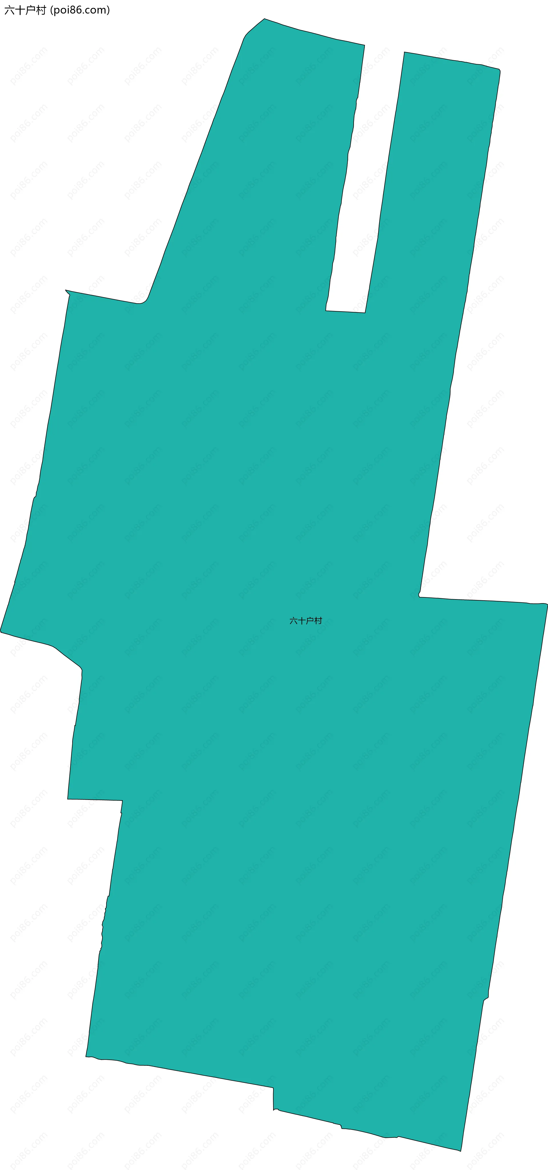 六十户村边界地图