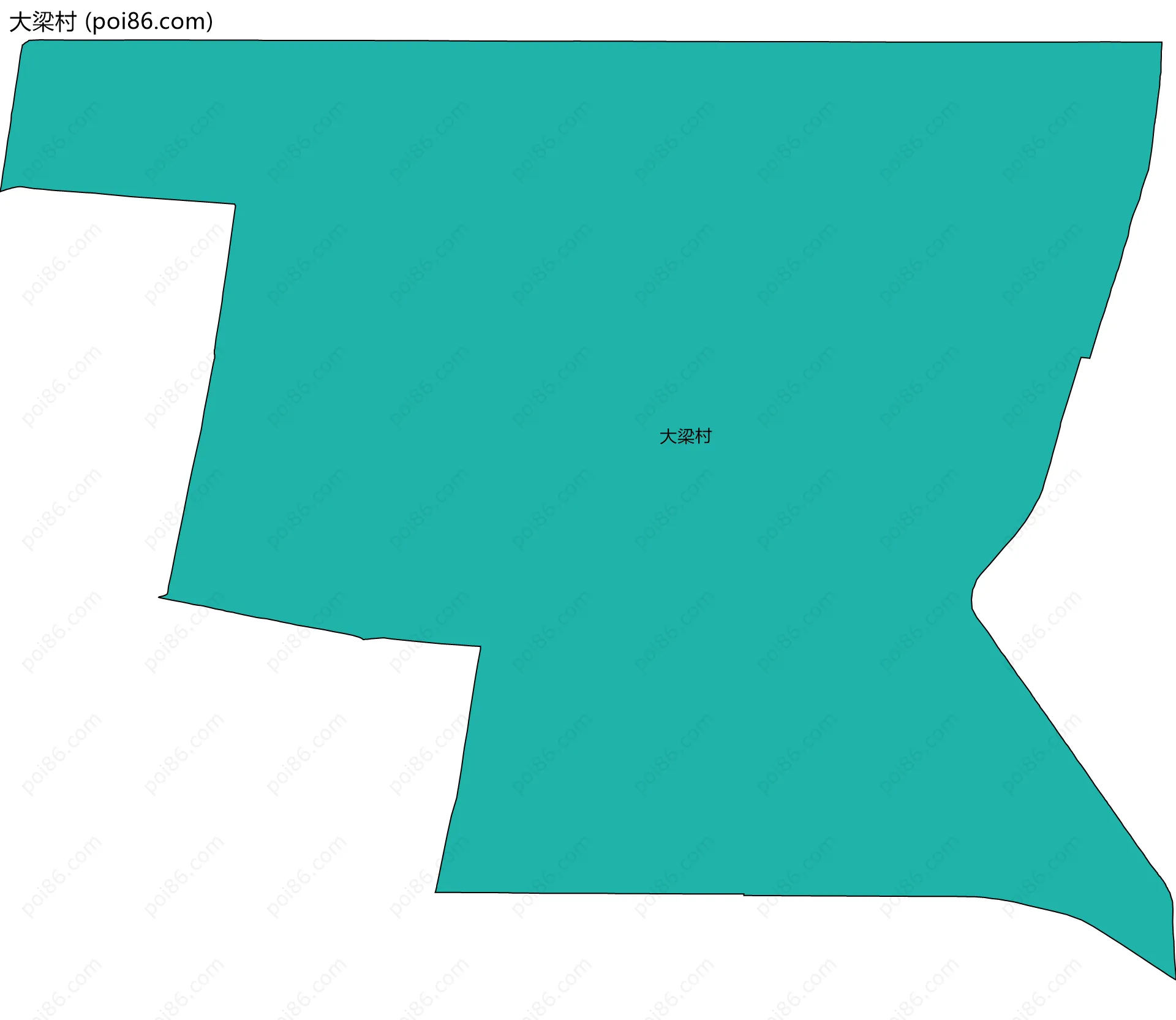 大梁村边界地图