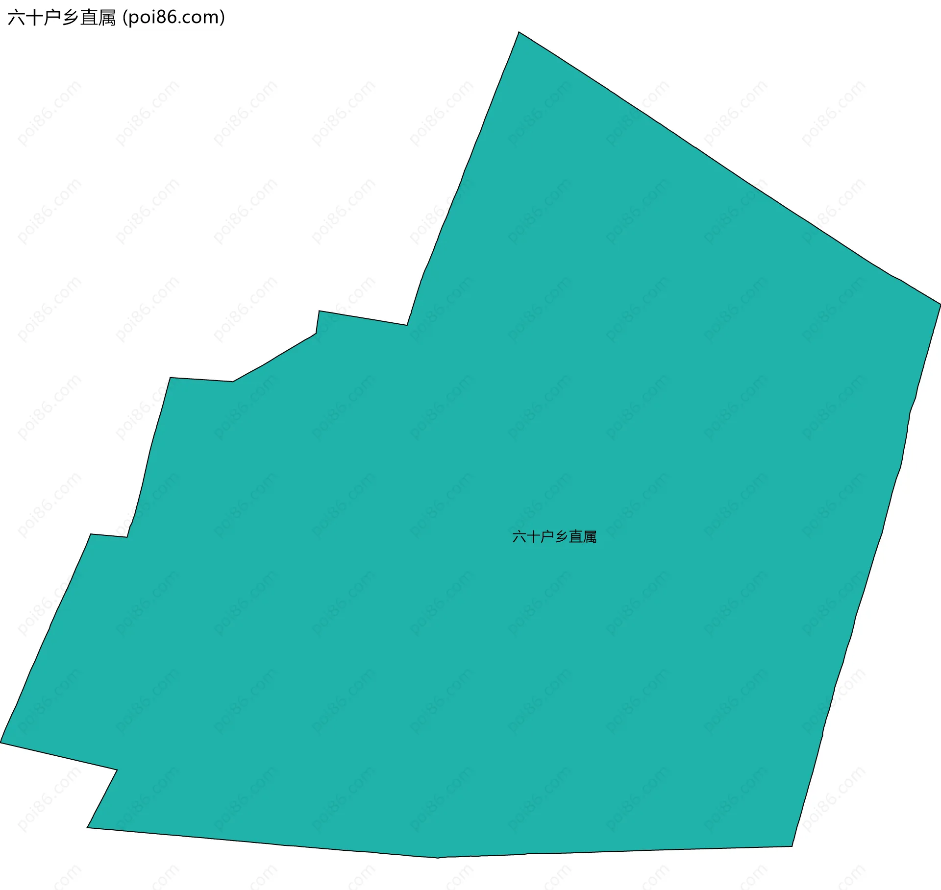 六十户乡直属边界地图