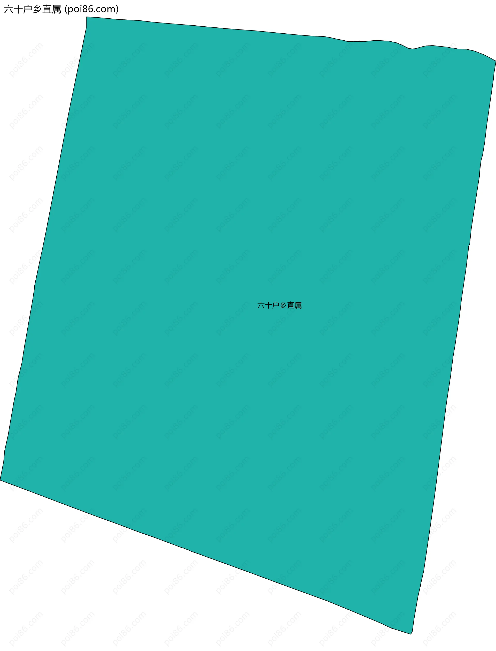 六十户乡直属边界地图