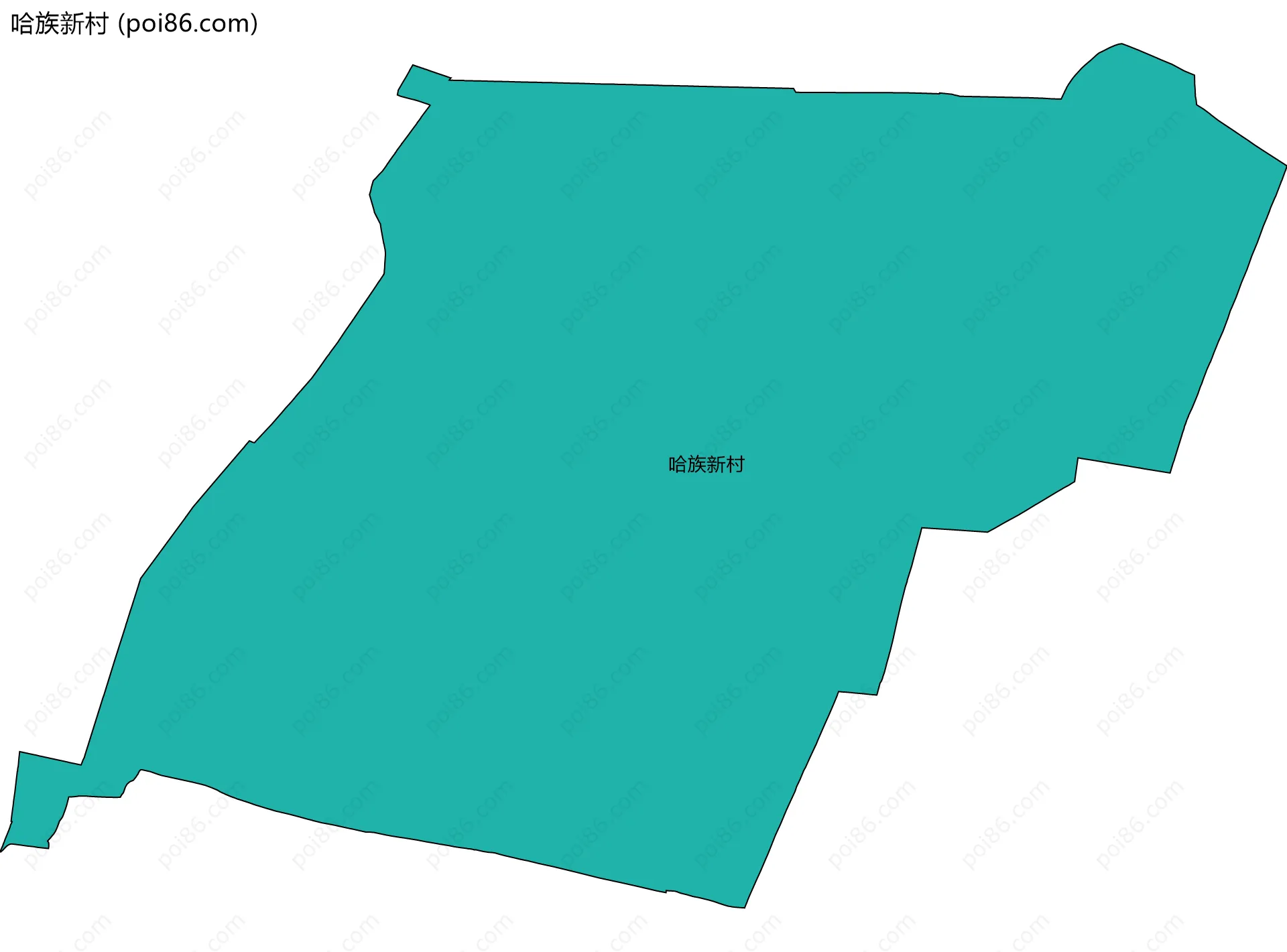 哈族新村边界地图