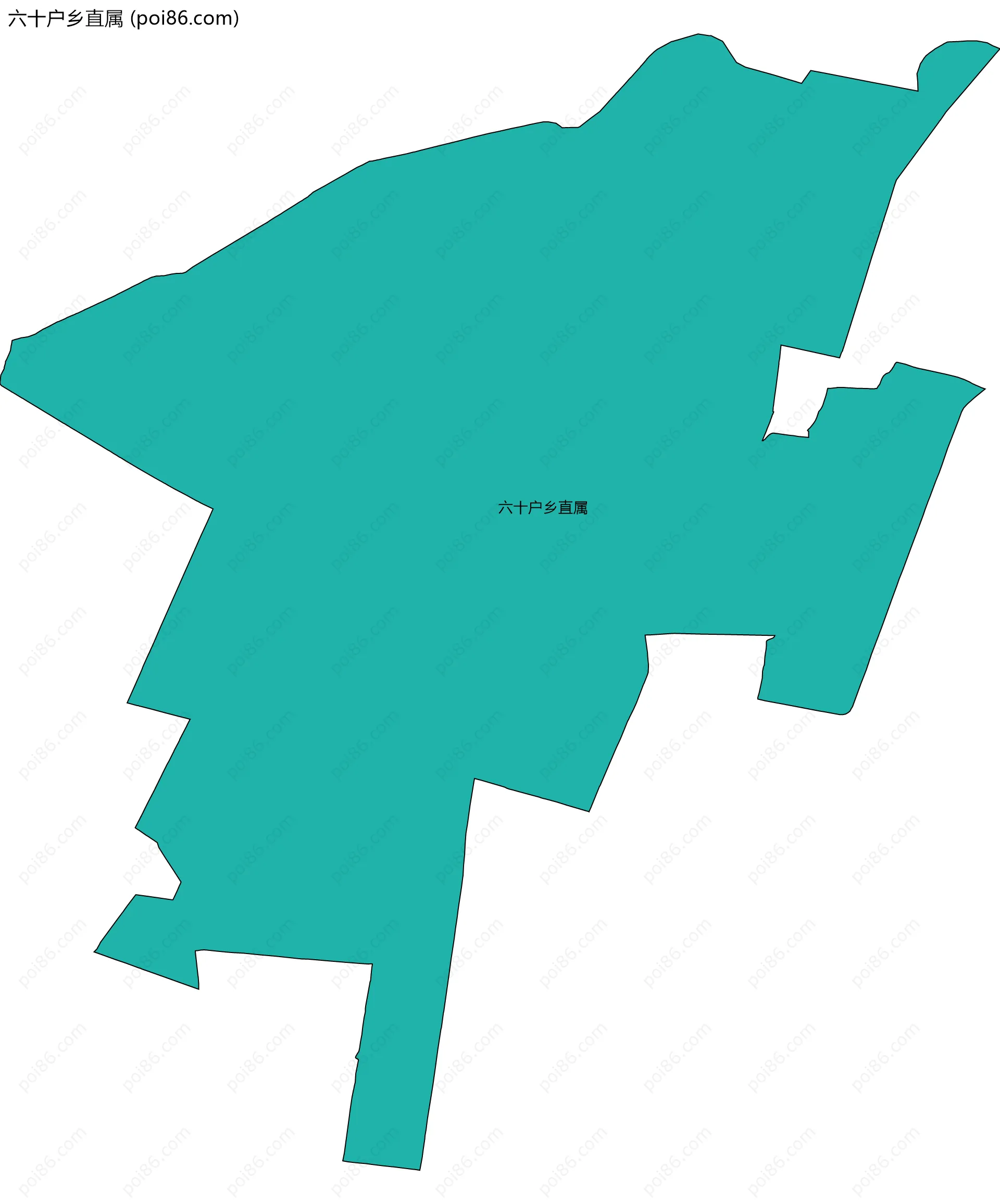六十户乡直属边界地图