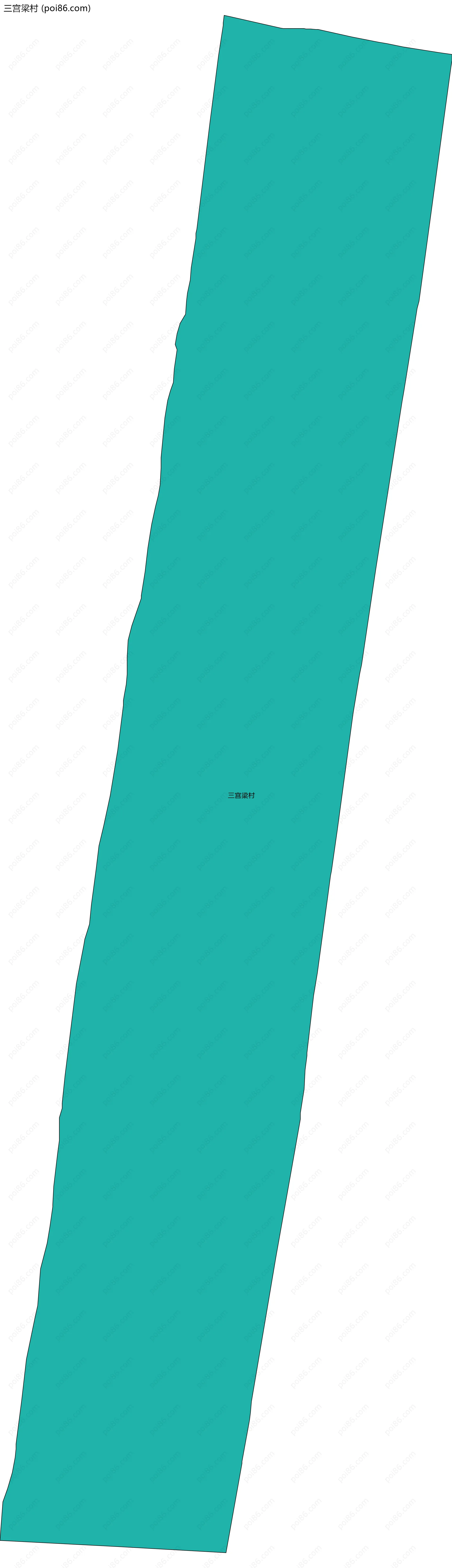 三宫梁村边界地图